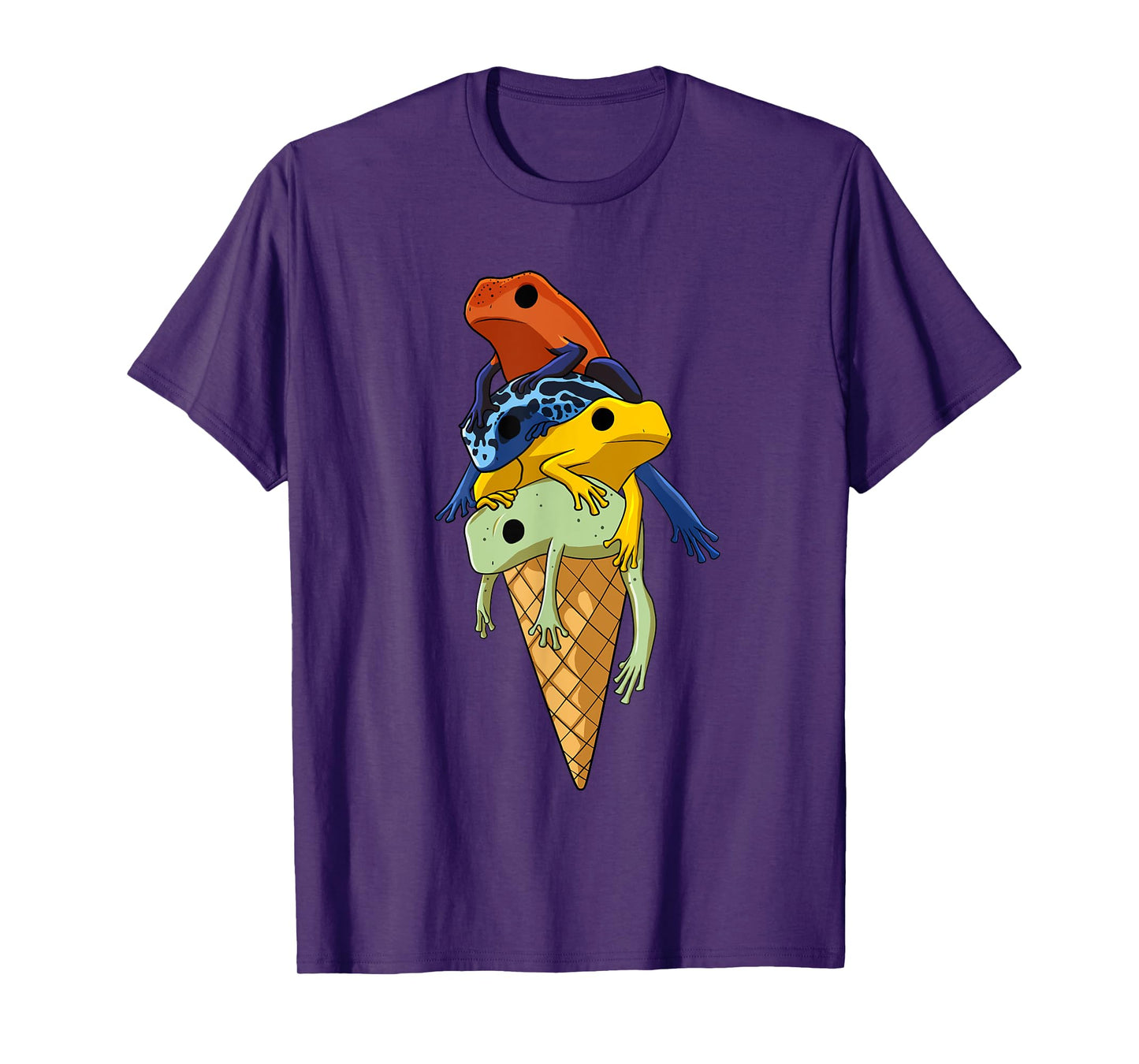 Funny tree climbing frogs, ice cream in a waffle T-Shirt