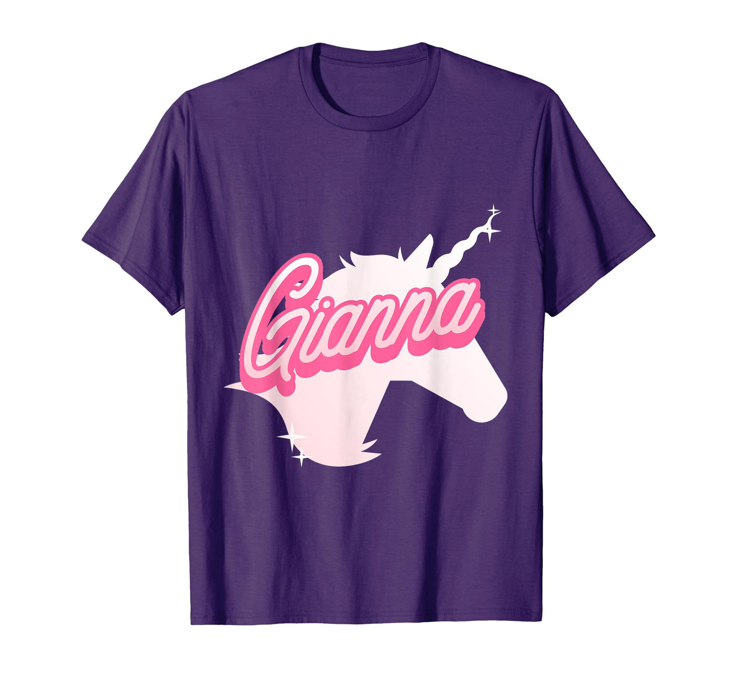 Gianna Name Gift Personalized Unicorn Theme Party T-Shirt