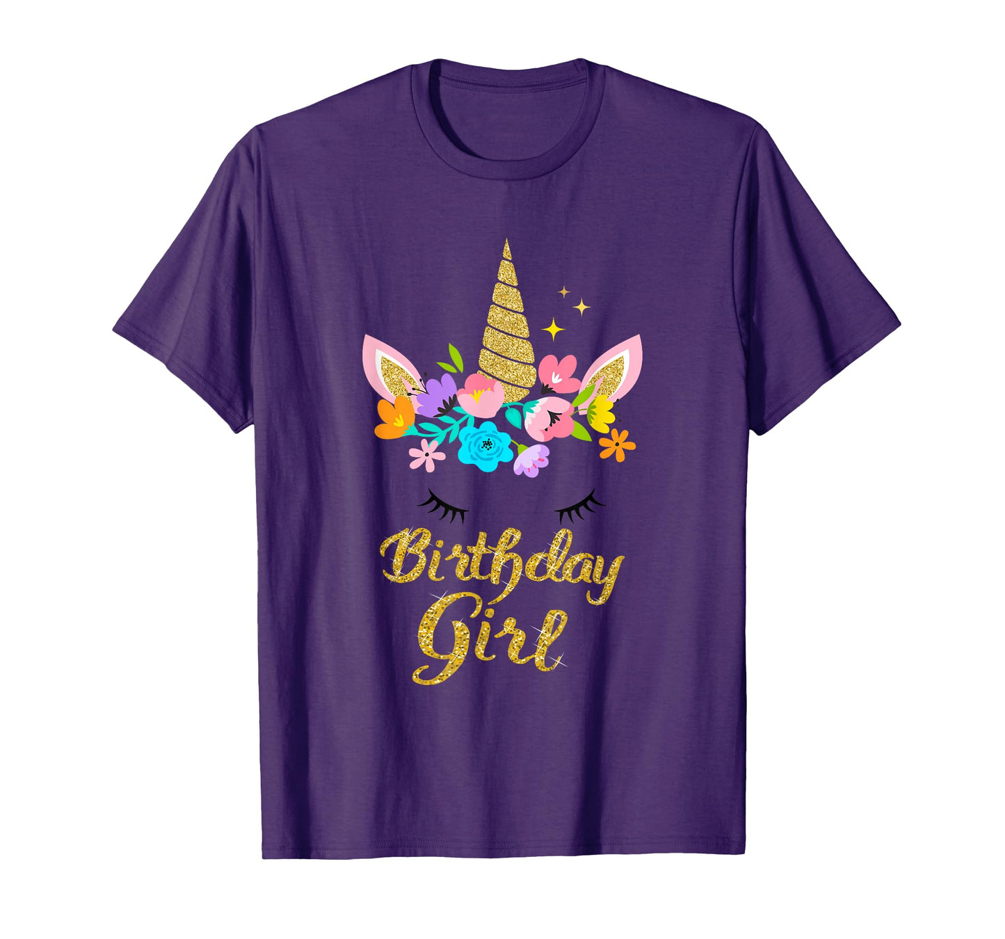Unicorn Birthday Girl T-Shirt Gift Birthday Present For Girl T-Shirt