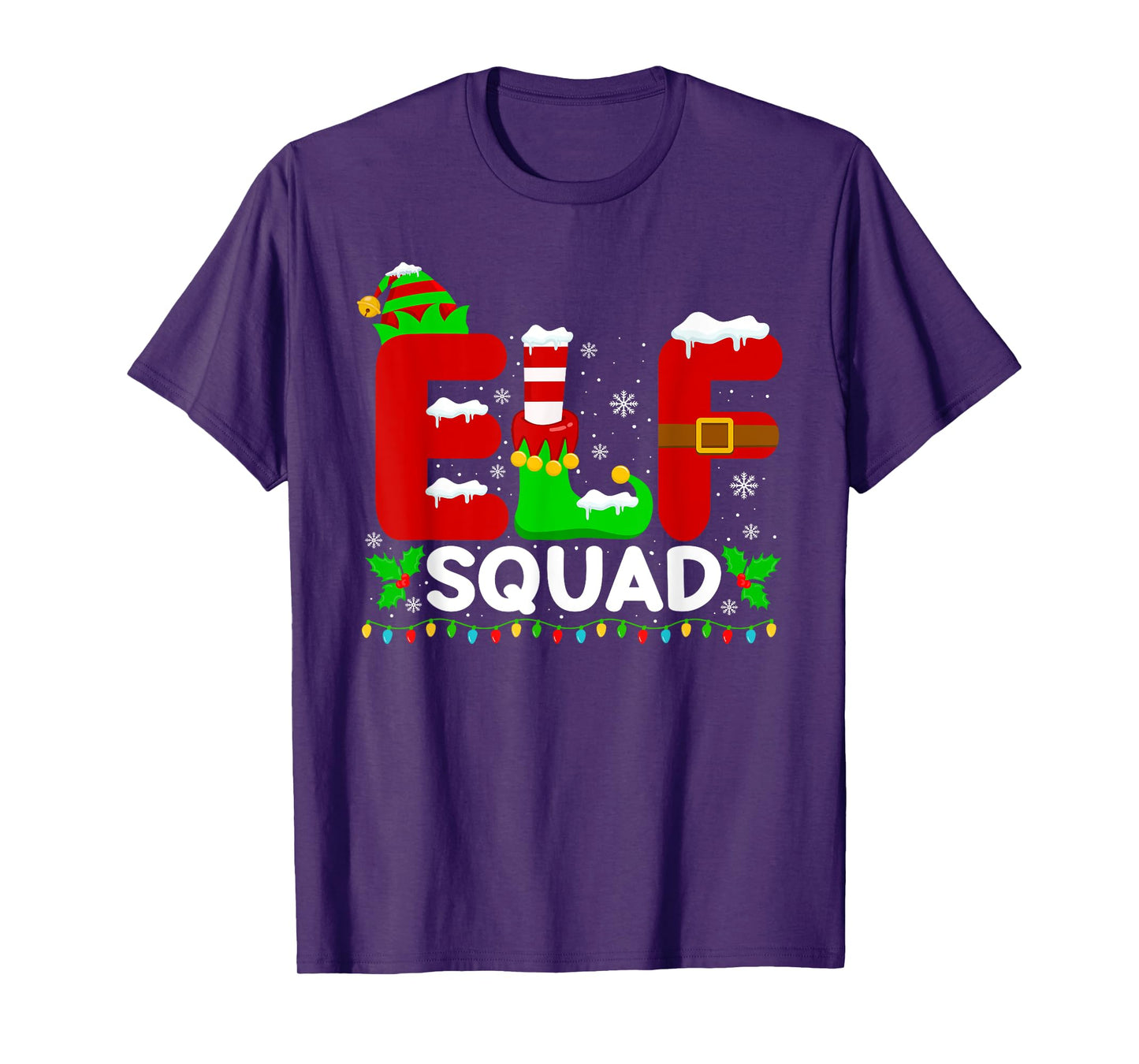 Elf Squad Family Christmas Matching Pajamas Xmas Holiday T-Shirt