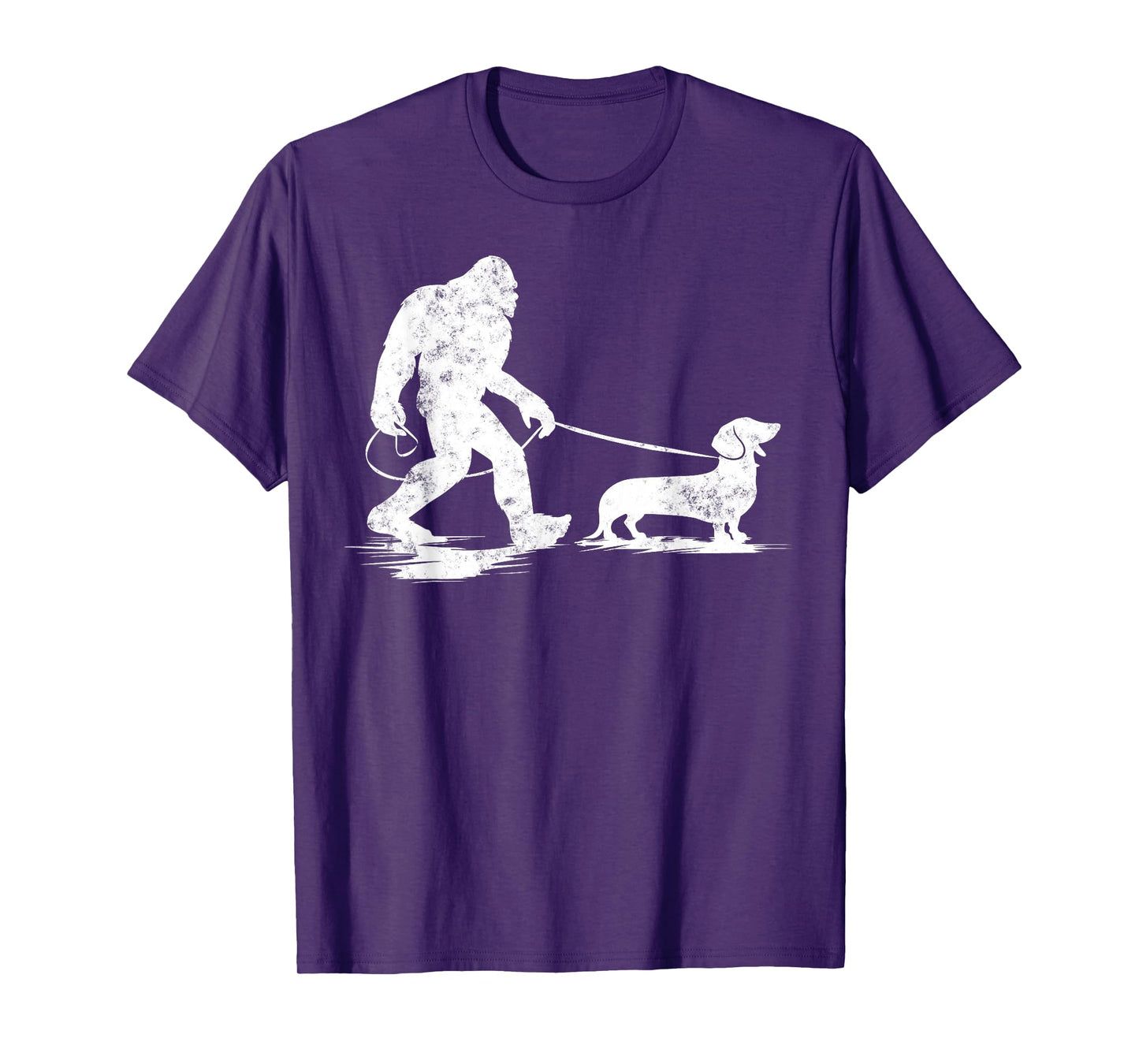 Bigfoot Walking Dachshund Tee Funny Wiener Dog Dad Gifts T-Shirt