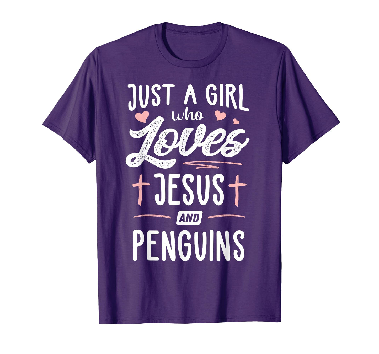 Just A Girl Who Loves Jesus And Penguins Gift Women T-Shirt