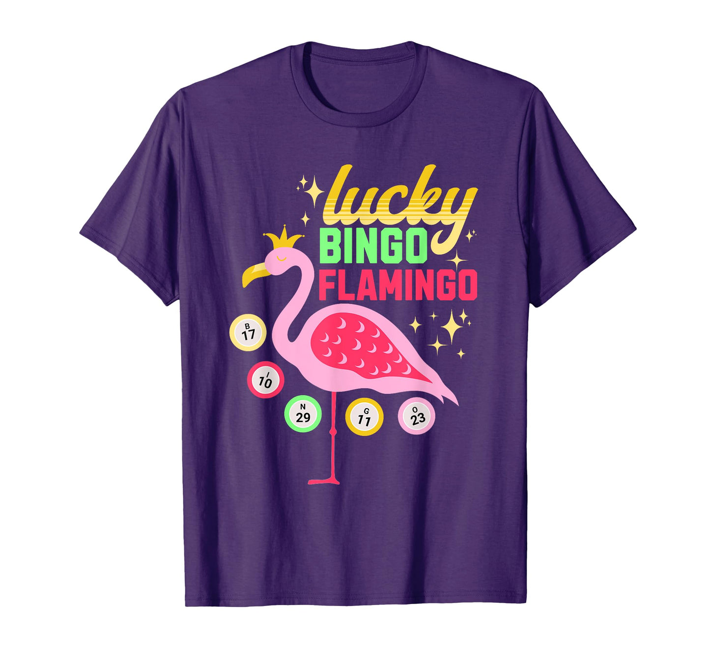 Bingo Lucky Flamingo Funny Bingo Player Lover Grandma Women T-Shirt