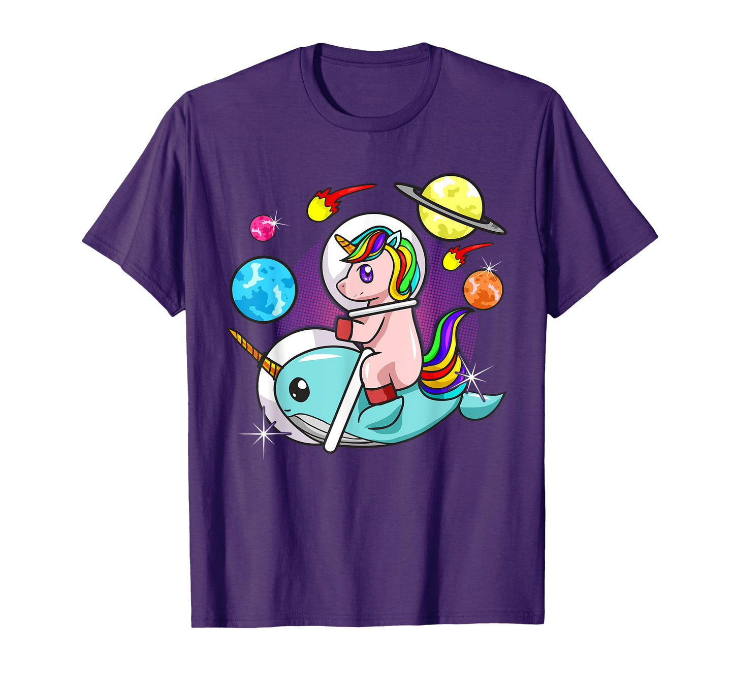 Unicorn Narwhal Space Astronaut Science Funny Humor T-Shirt