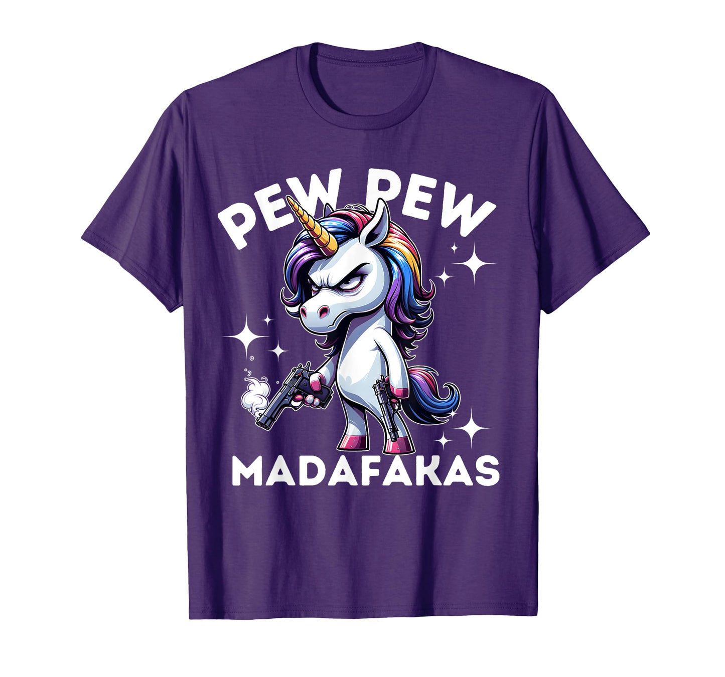 Pew Pew Madafakas Angry Unicorn crazy pew T-Shirt