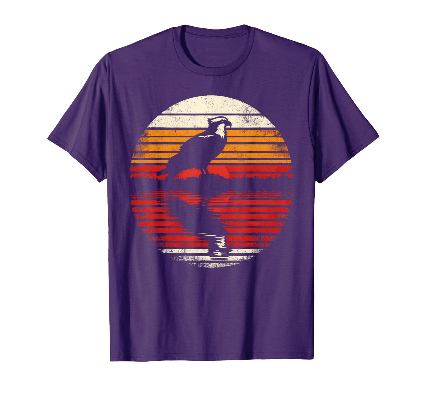 Osprey Bird Sunset Retro Style Safari Vintage 70s T-Shirt