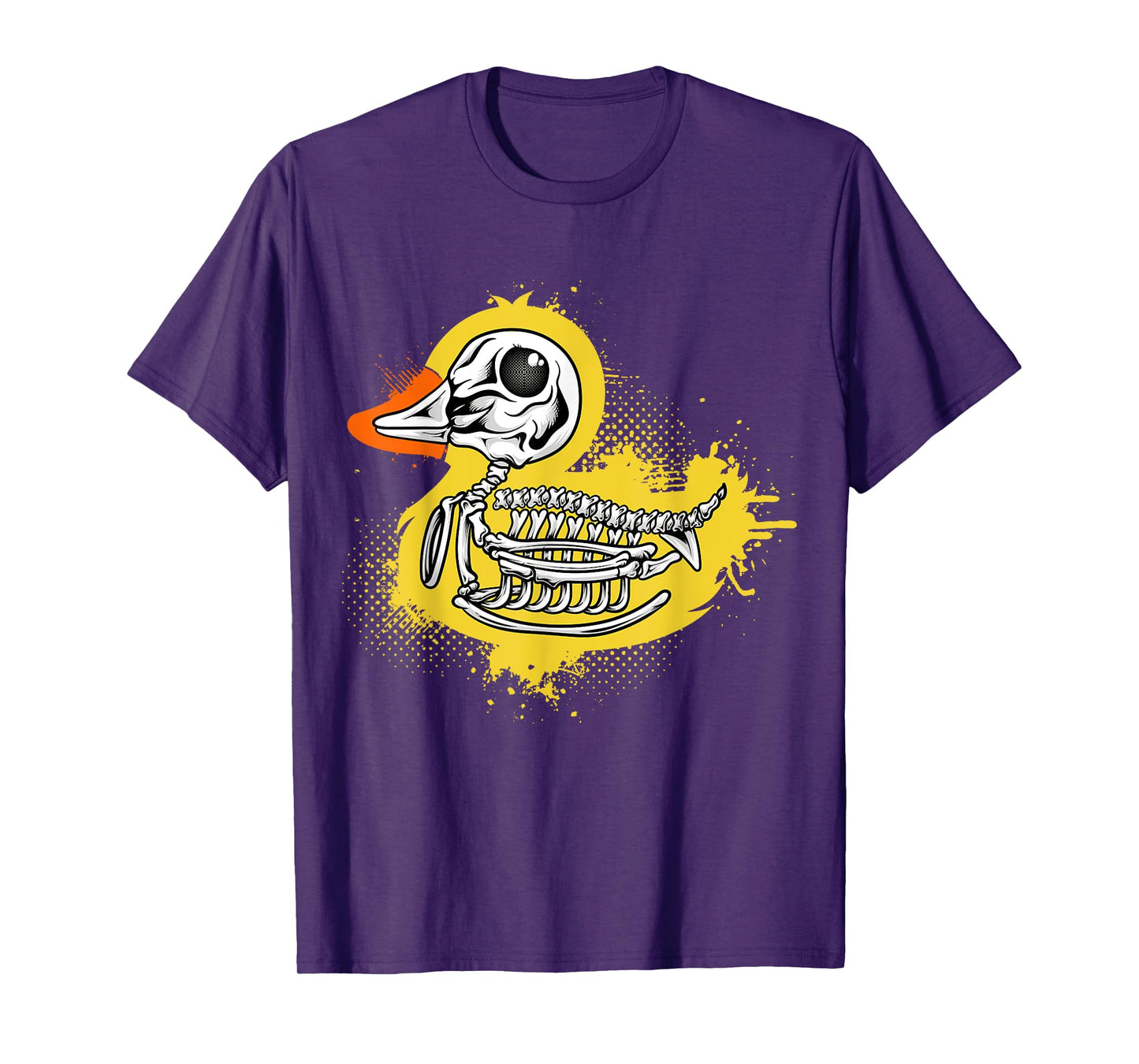 funny rubber duck, bathing duck, skull skeleton humor T-Shirt