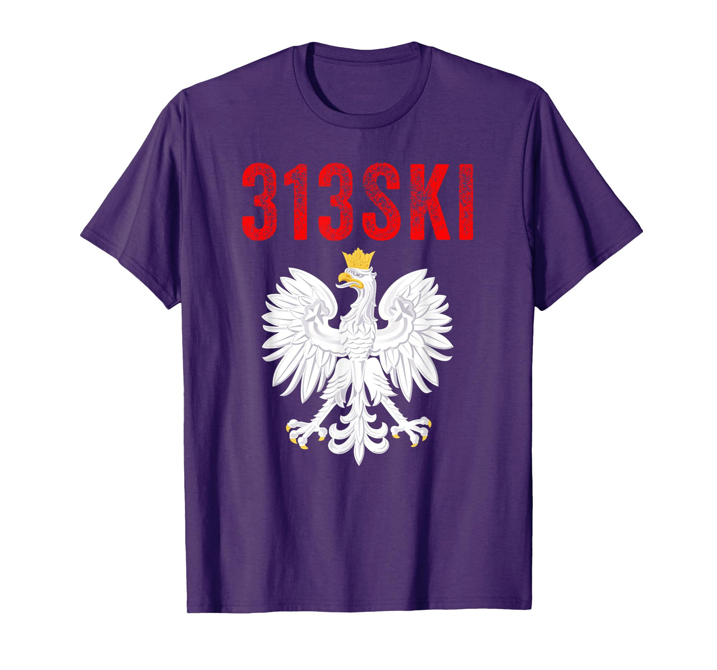 313SKI Detroit Michigan Area Code 313 Polska Polish Pride T-Shirt