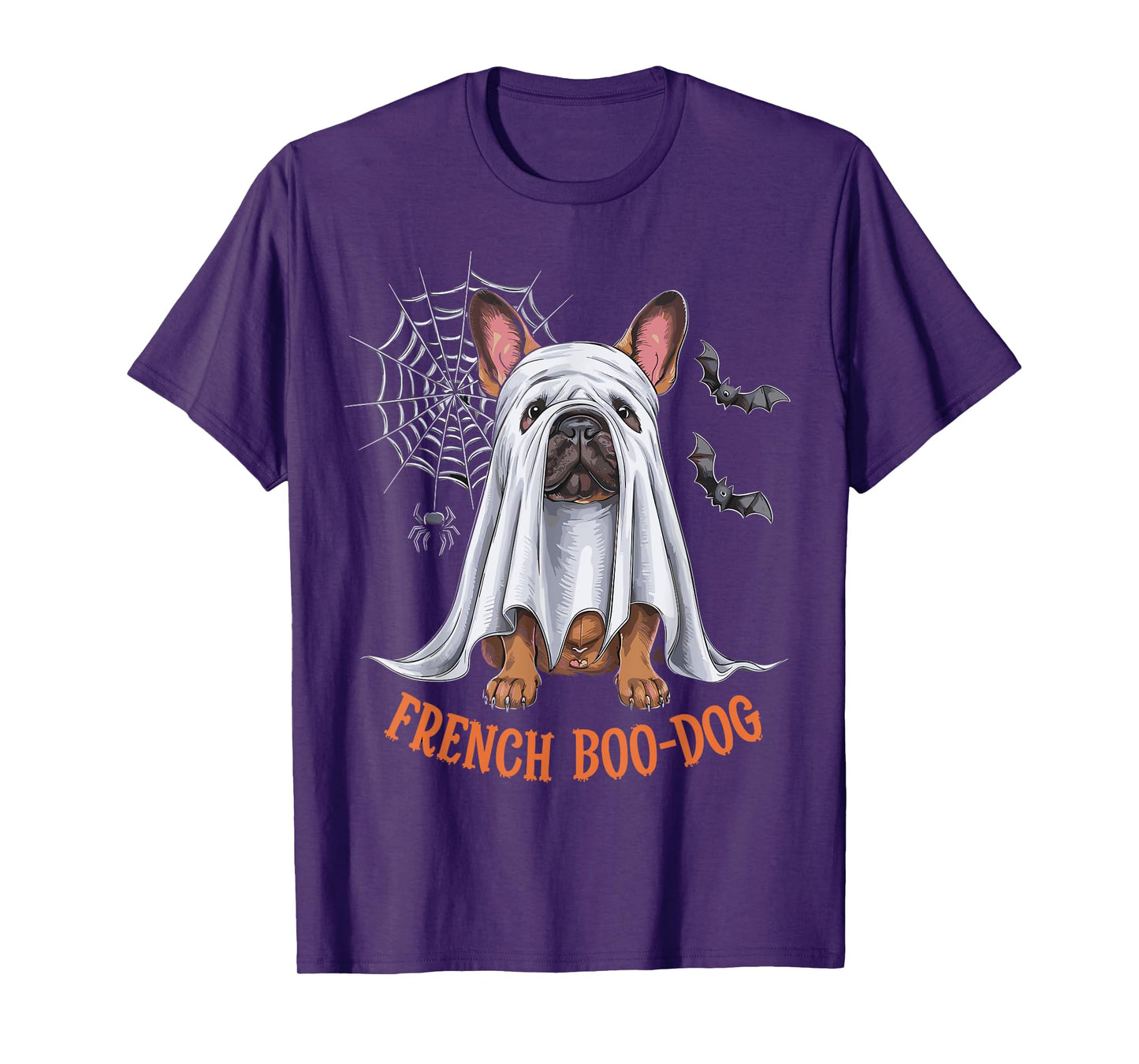 French Boo-Dog Funny French Bulldog Halloween Men Women Kids T-Shirt
