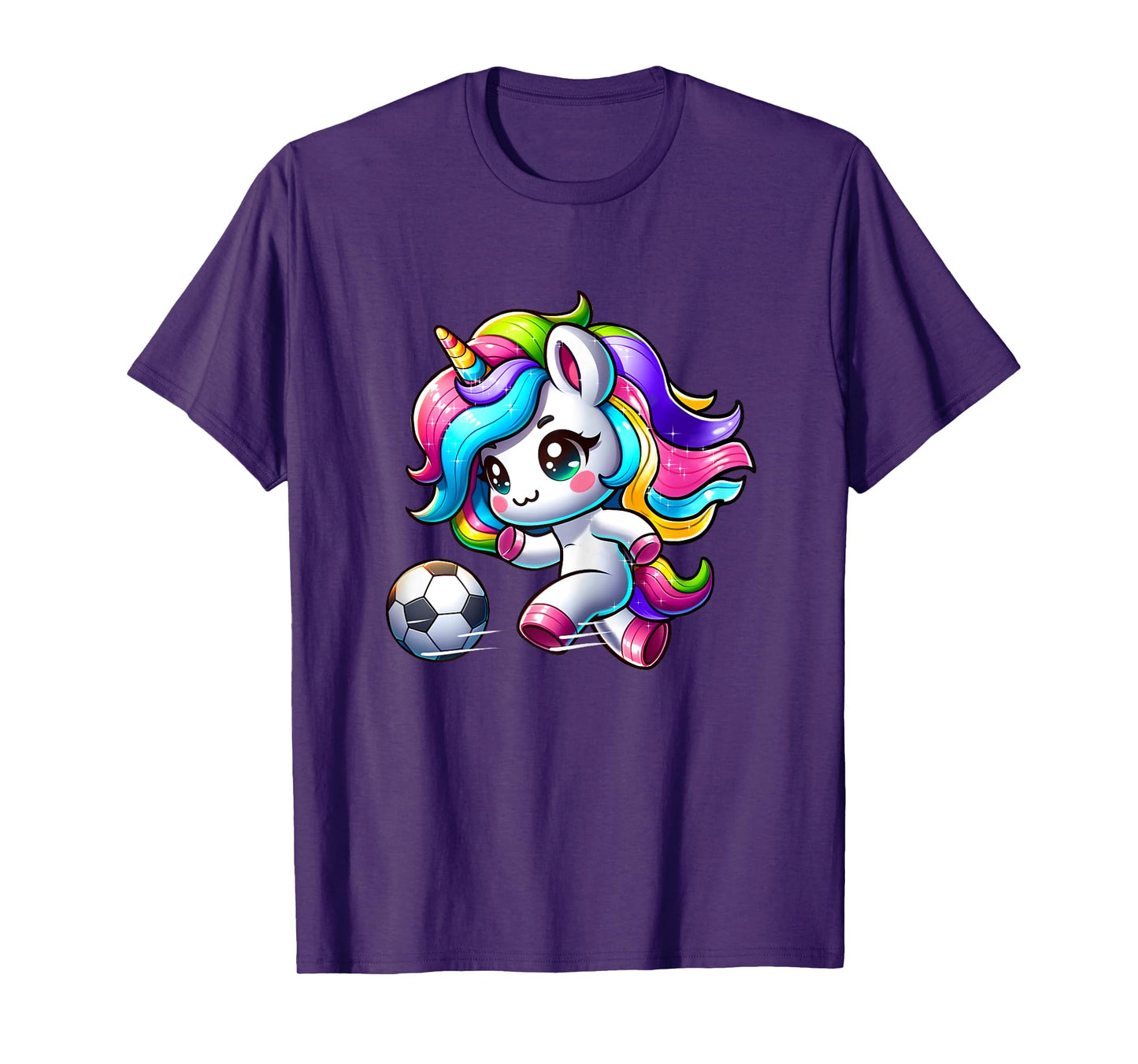 Soccer Player Unicorn Girls T-Shirt