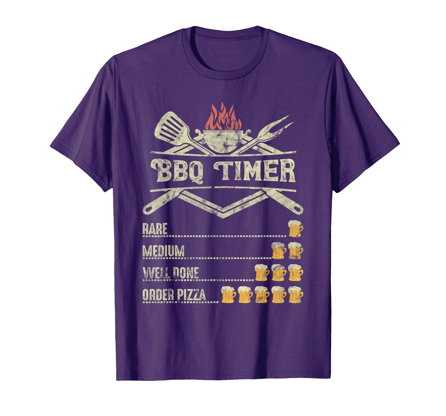 BBQ Time Beer Funny Order Pizza T-Shirt