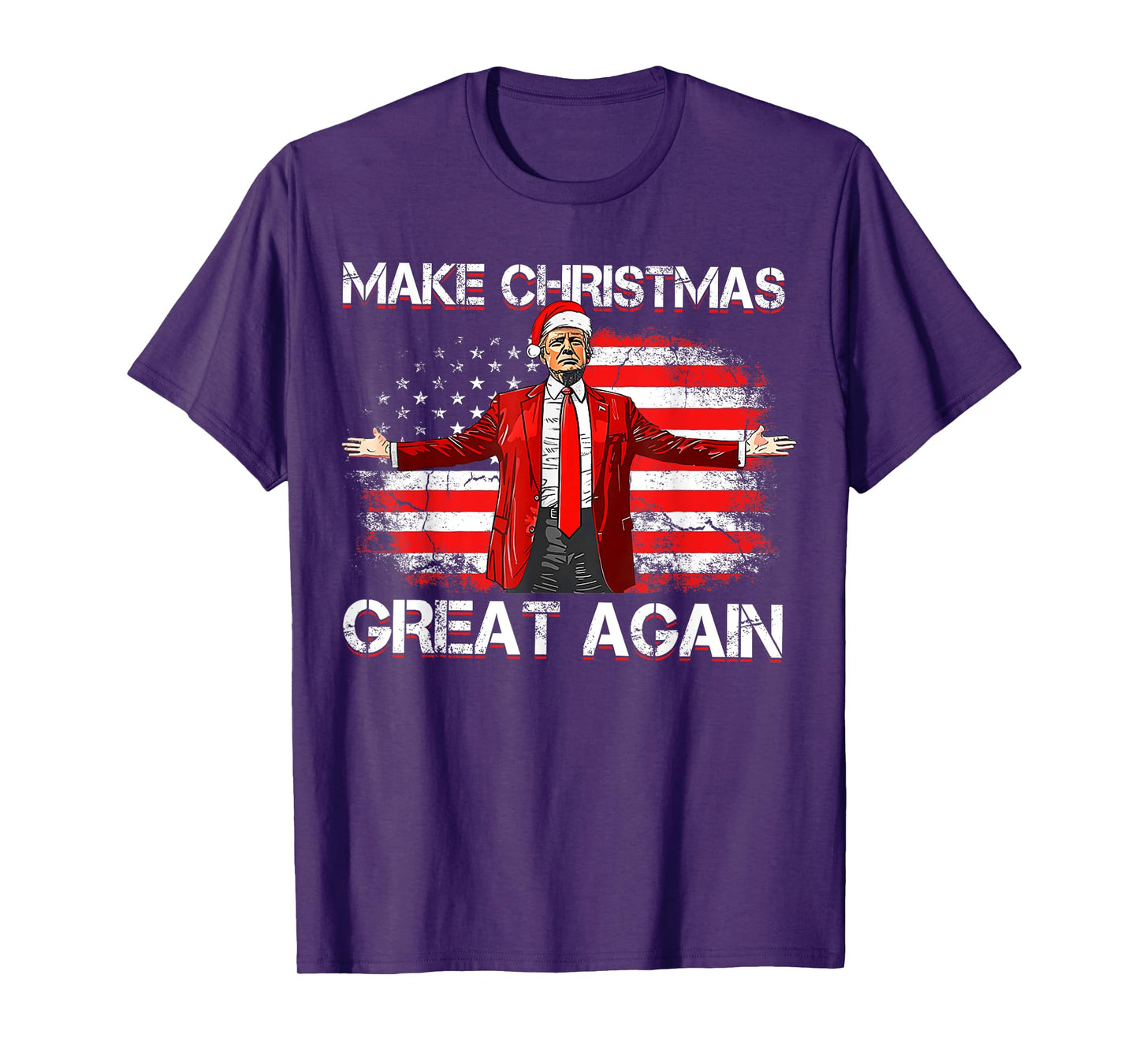 Make Christmas Great Again Santa Funny Trump Xmas Pajamas T-Shirt