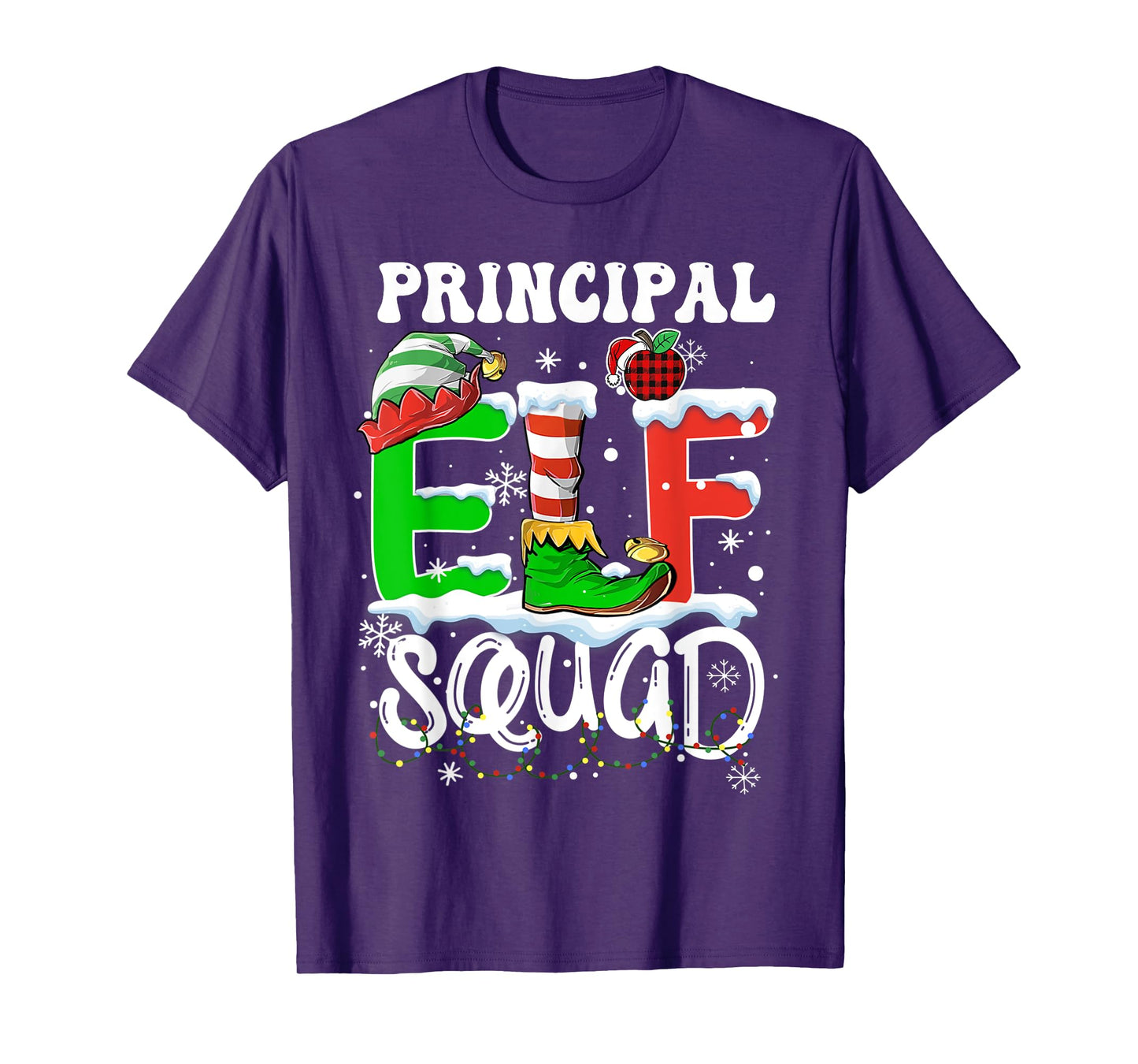 Principal ELF Squad Funny Christmas ELF Kids Teacher Group T-Shirt