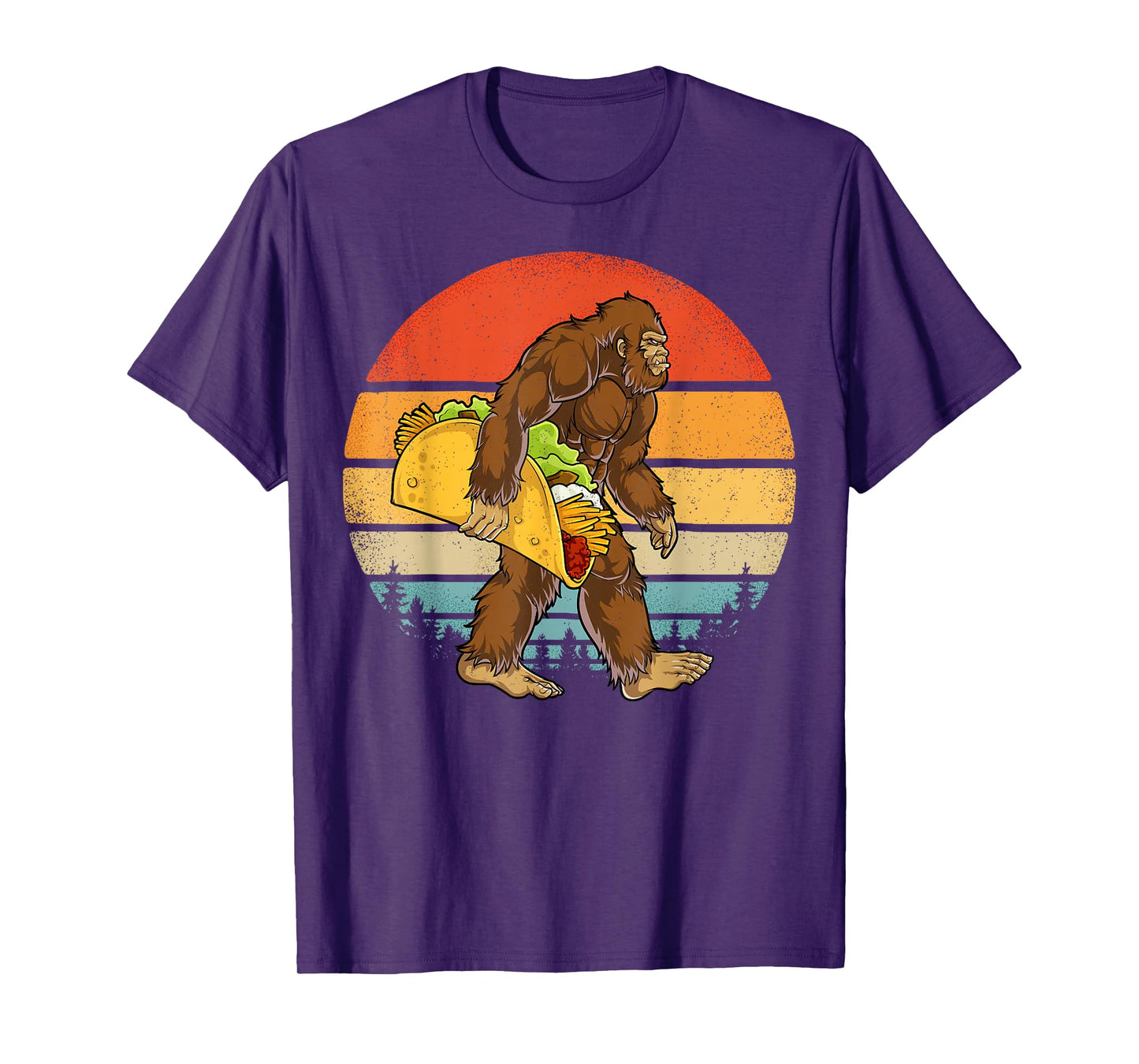 Bigfoot Carrying Taco Funny Cinco de Mayo Boys Men Sasquatch T-Shirt