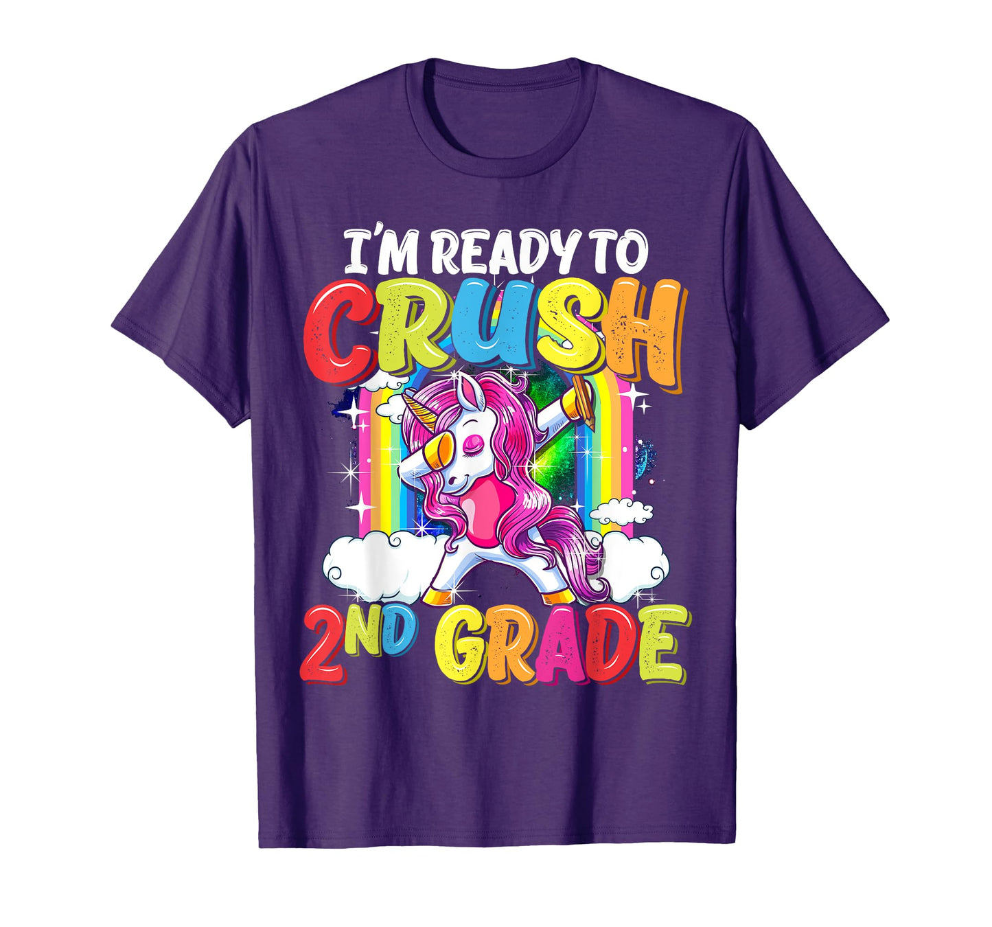 2nd Grade Dabbing Unicorn Back To School Girls T-Shirt
