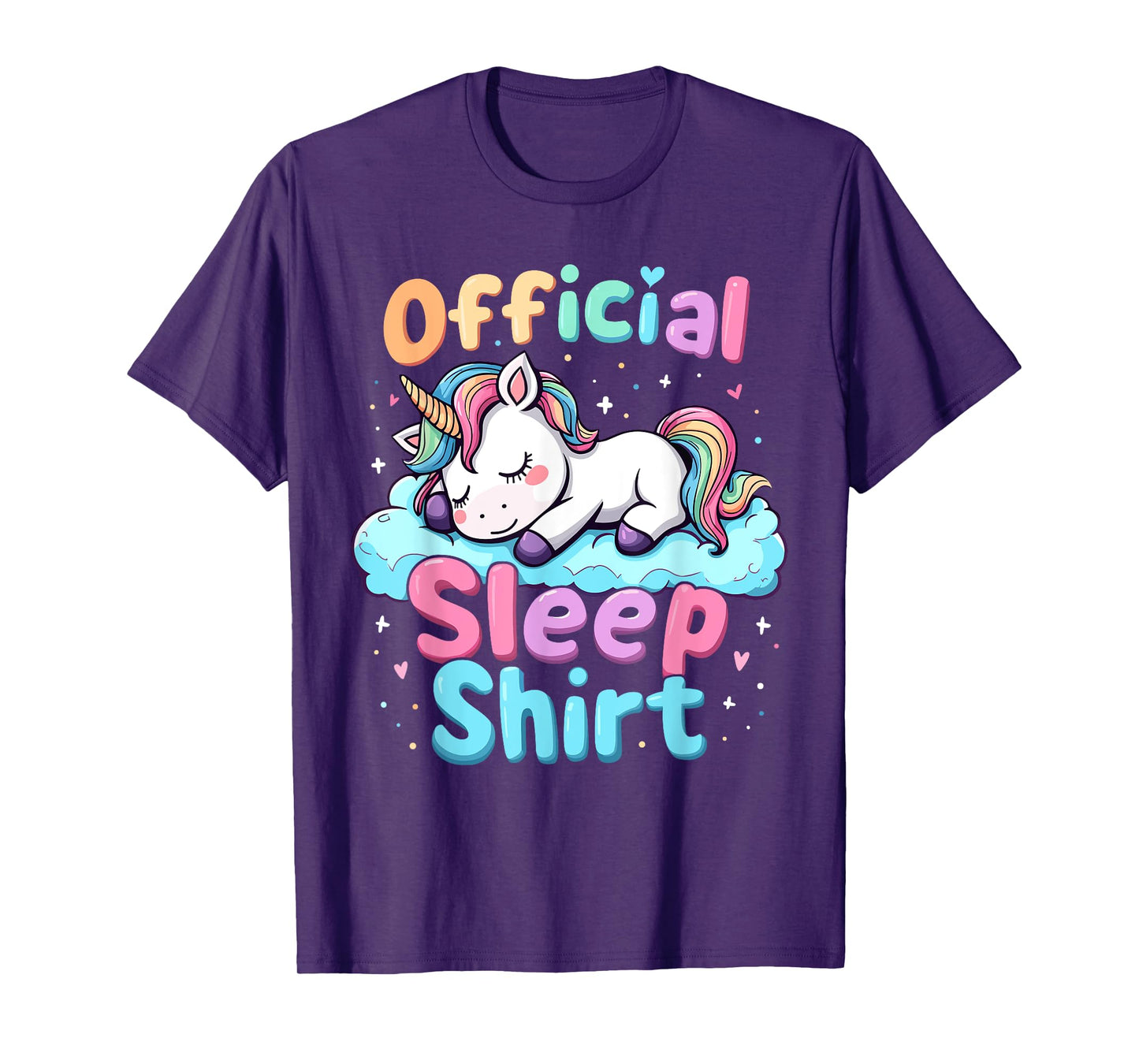 Unicorn, Sleeping Official Sleepshirt Girls Nightgown, Sleep T-Shirt