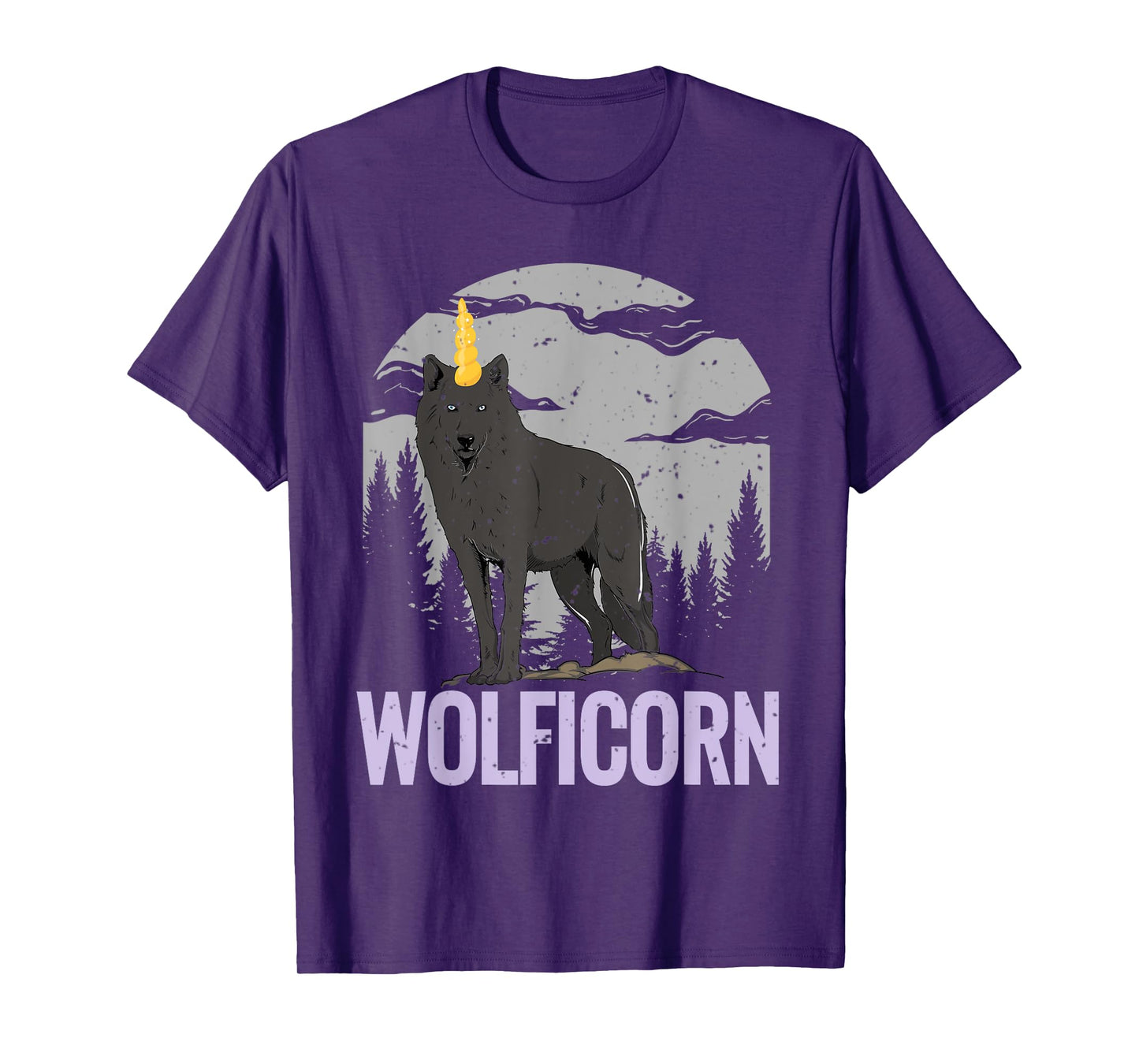 Wolf T Shirt Women Men Kids Wolficorn Unicorn Gift T-Shirt