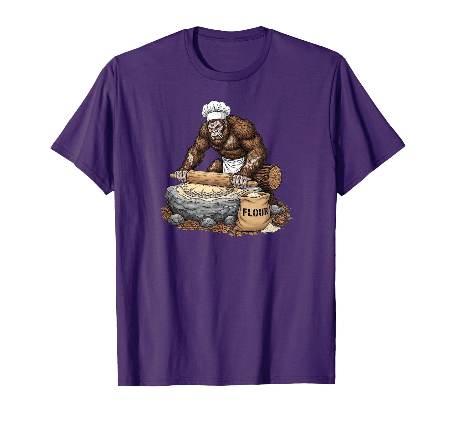 Funny Bigfoot Thanksgiving Baking Team Pie Maker T-Shirt