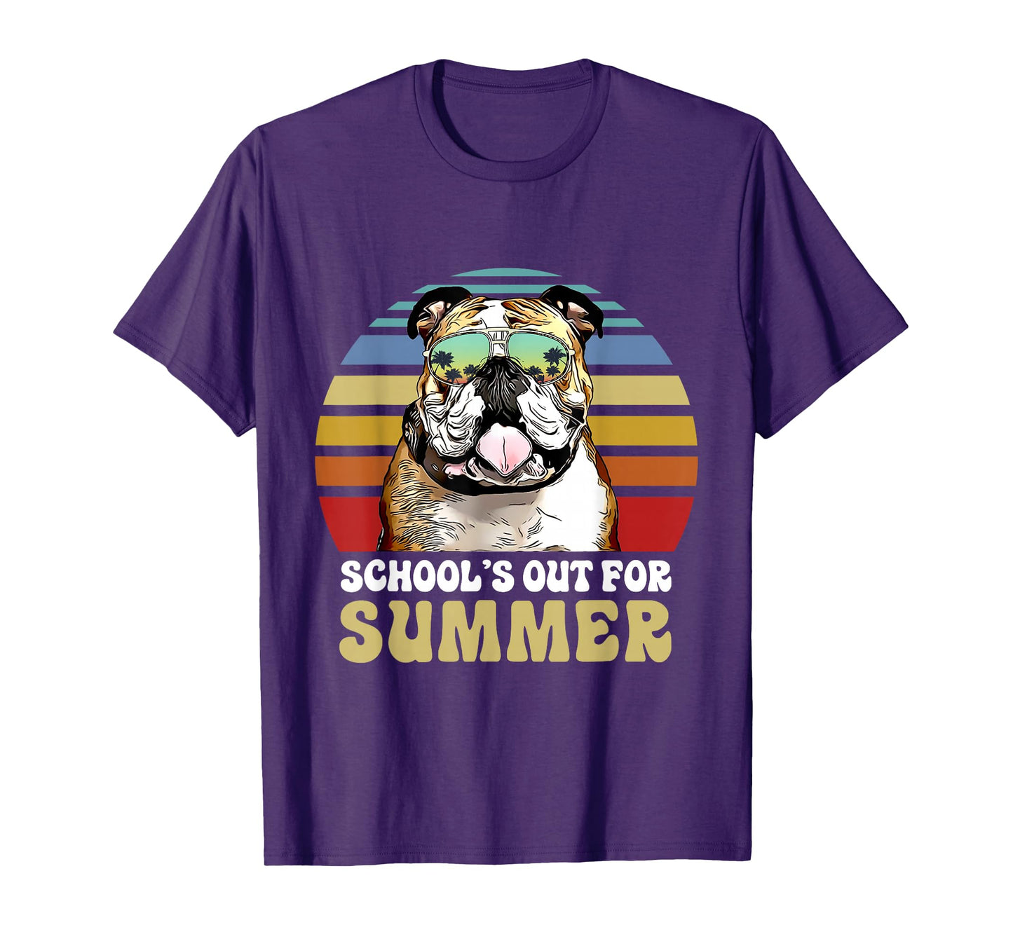 Schools Out for Summer Bulldog Dog Teacher T-Shirt