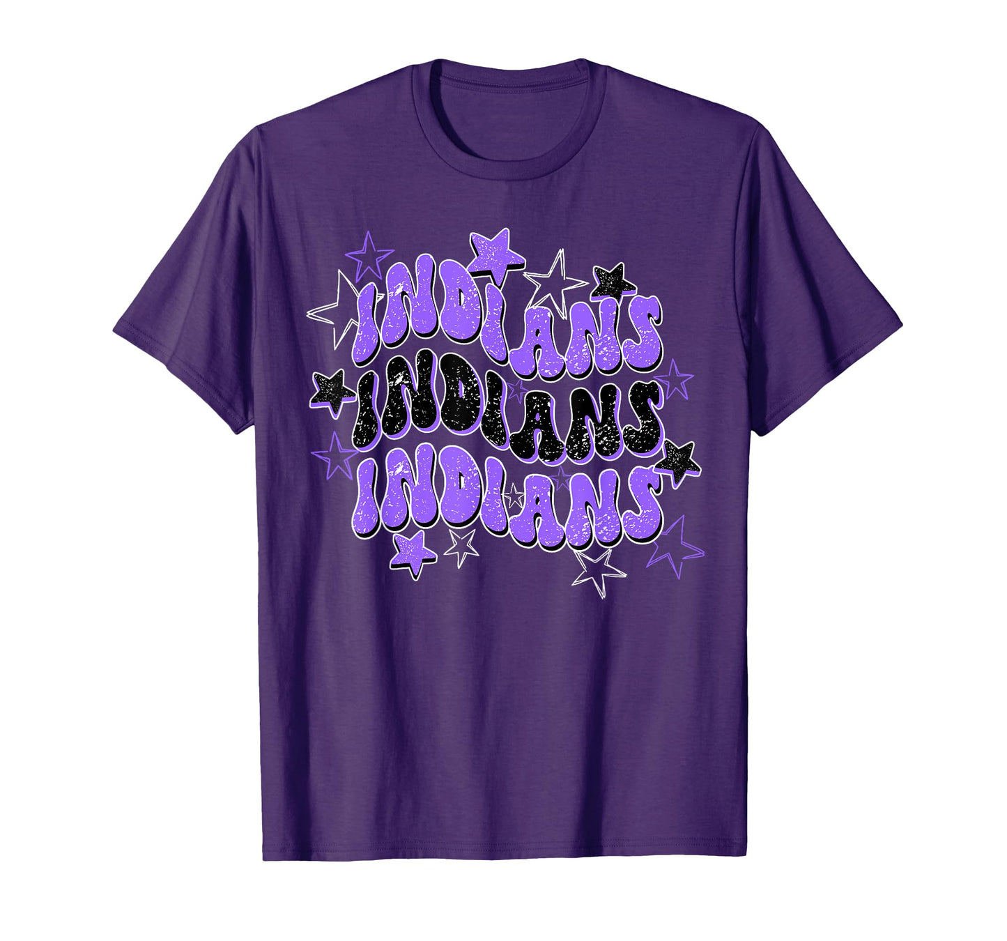 Purple Indians School Spirit Spirit Wear T-Shirt