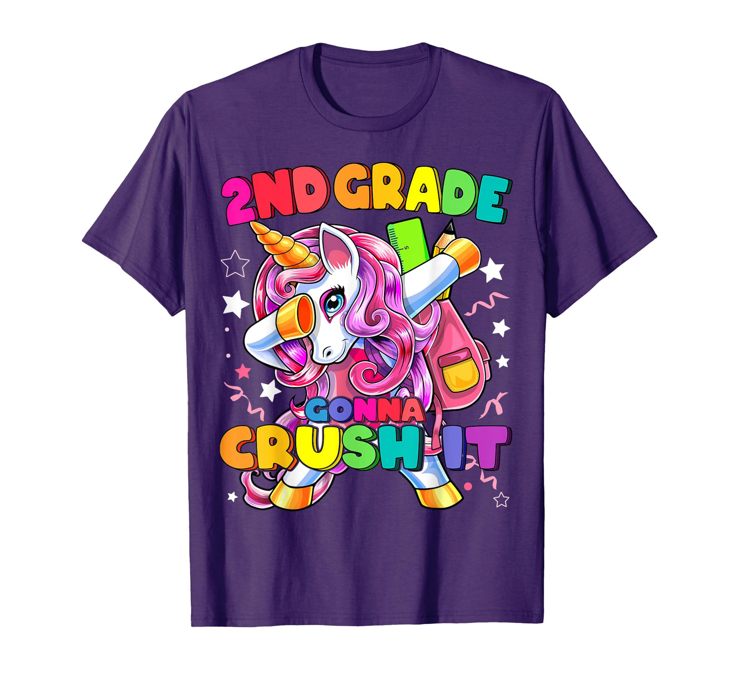 2nd Grade Dabbing Unicorn Back to School Shirt Girls Gift T-Shirt