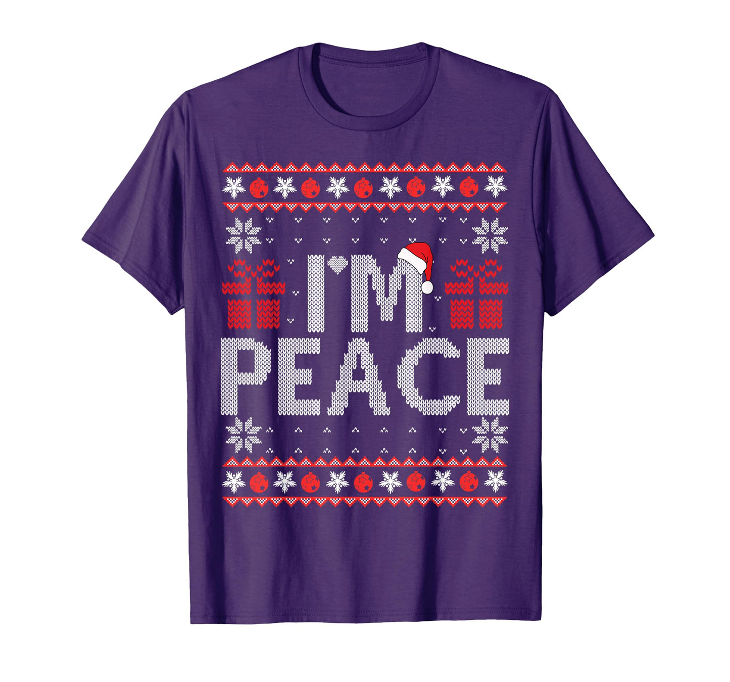 I Come In Peace I'm Peace Matching Ugly Christmas Sweater T-Shirt