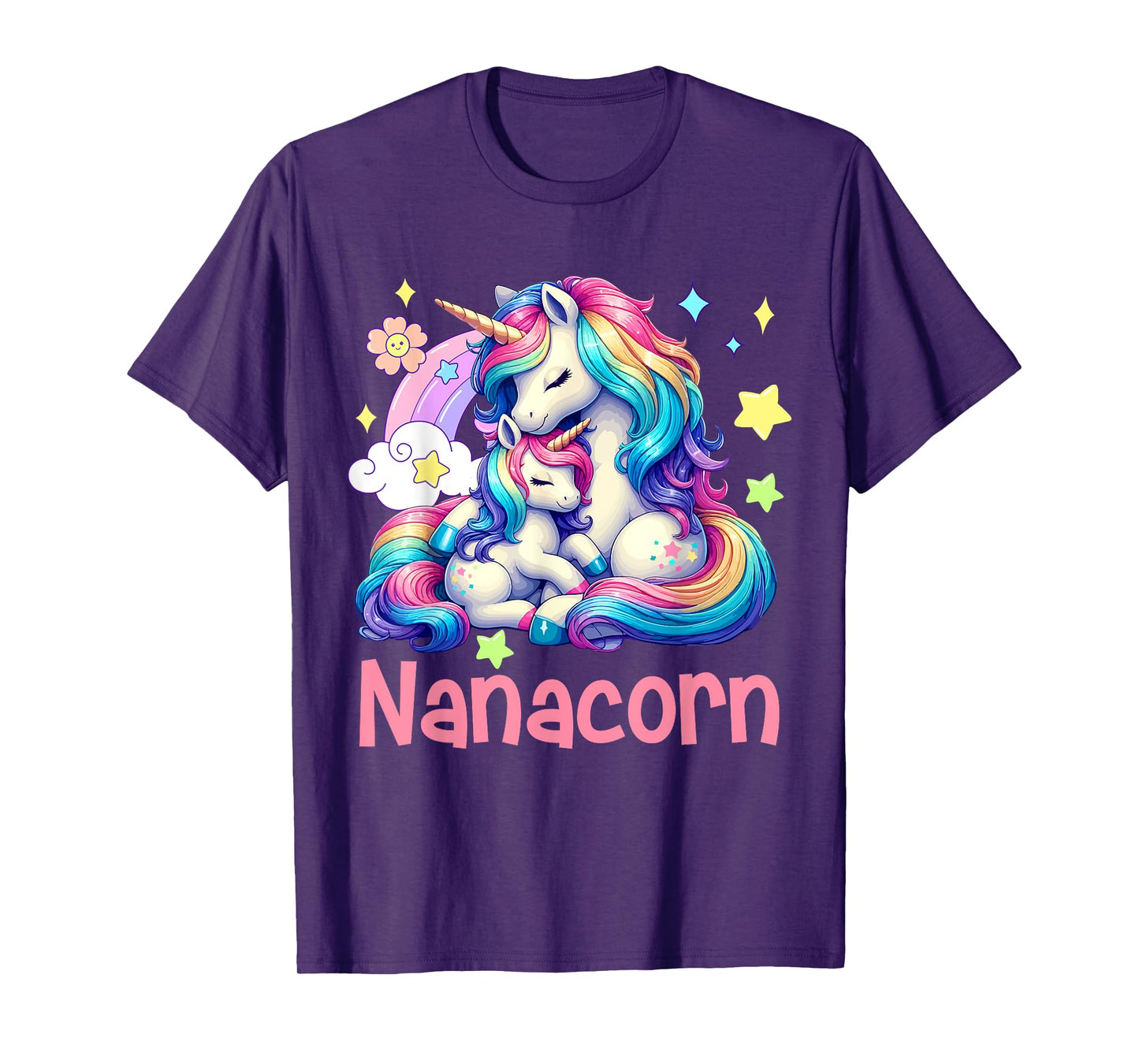 Nanacorn Mother's Day Nana Costume Unicorns Lover Family T-Shirt