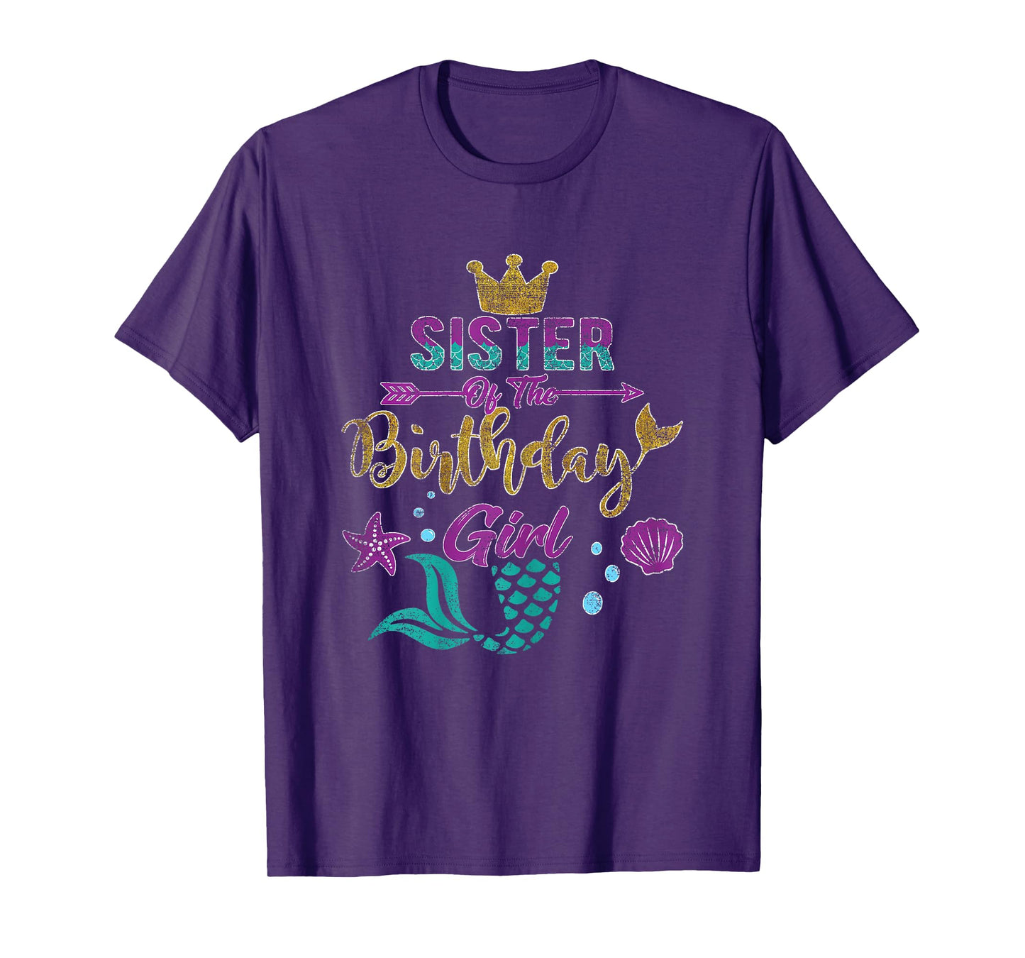 Sister of the Birthday | Girl Mermaid Tee Gift Birthday Girl T-Shirt