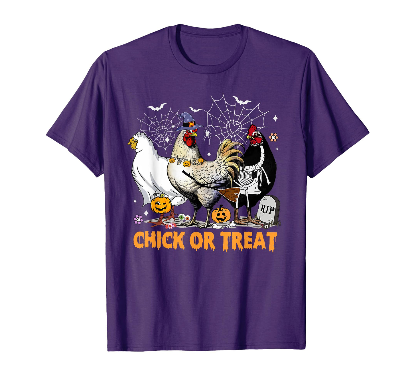 Halloween Chicken Pumpkin Chick Or Treat Spooky Season T-Shirt