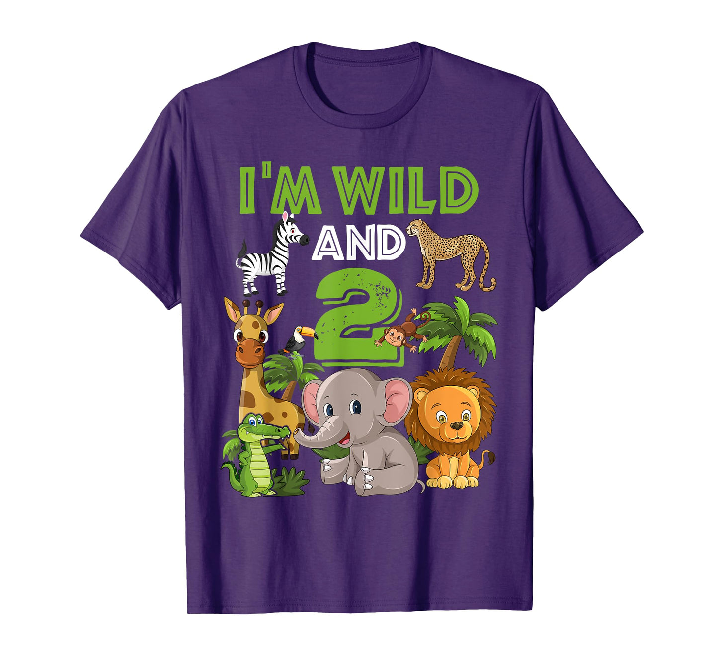 2 Year Old Zoo Birthday Shirt Safari Jungle Zoo Animal 2nd T-Shirt