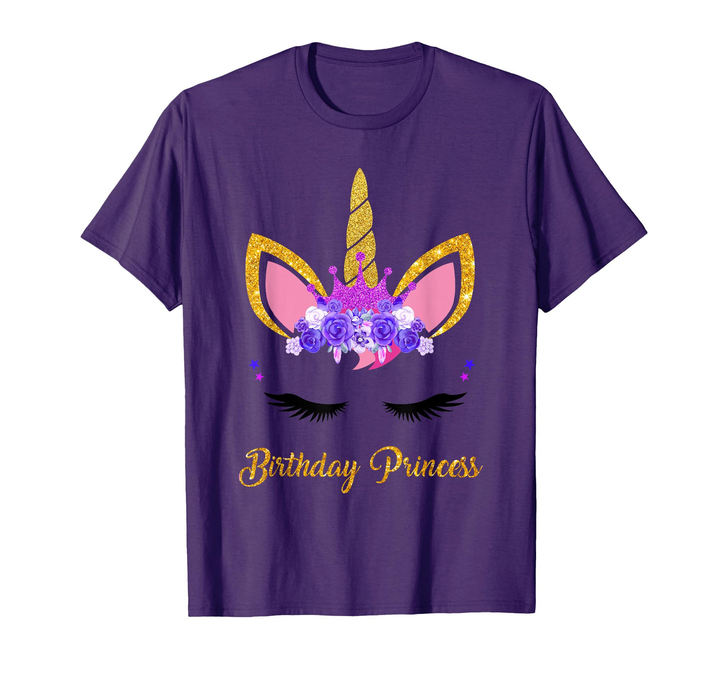 Unicorn Birthday Princess Shirt Unicorn Girl Birthday Party T-Shirt