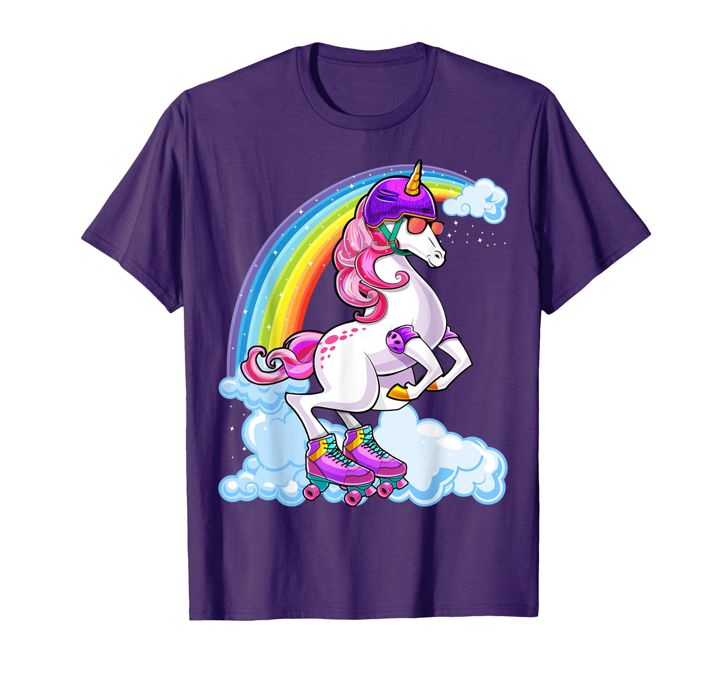 Unicorn Roller Skate Roller Derby Birthday Shirt Girls Gift T-Shirt