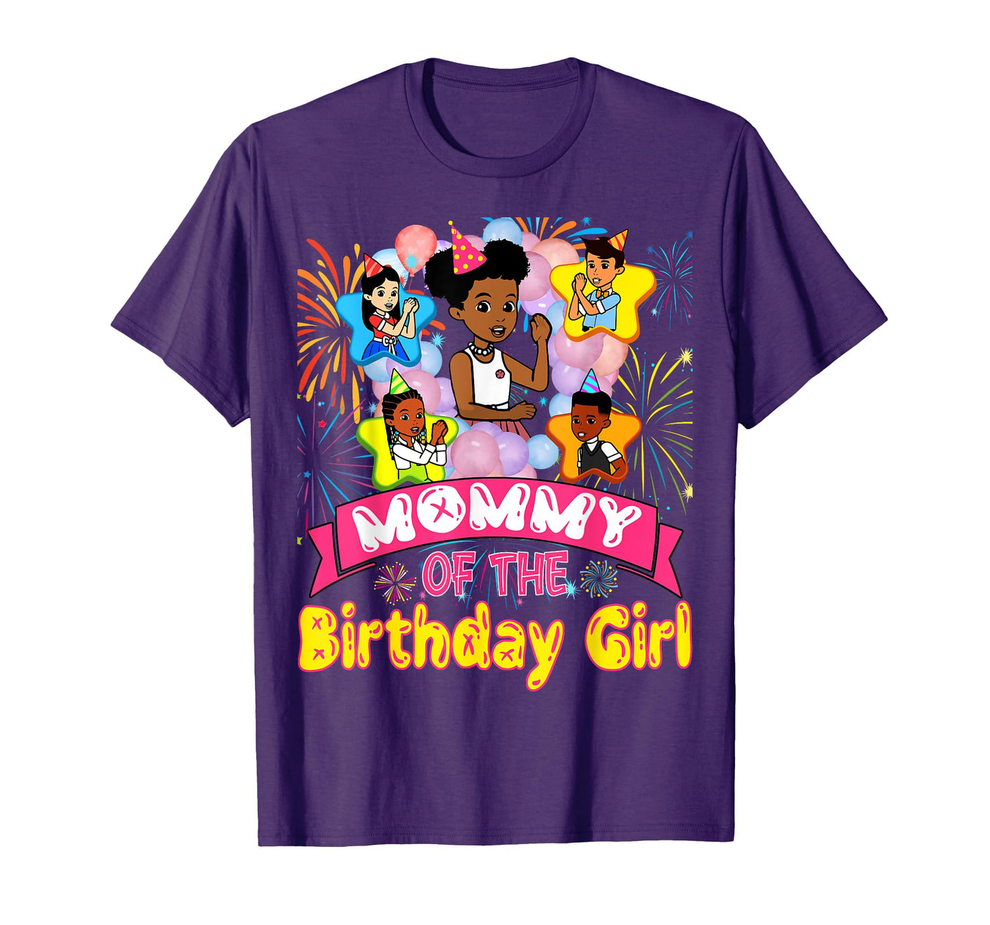 Mommy Of Birthday Girl Gracie Birthday Dolls Girl Party Gift T-Shirt