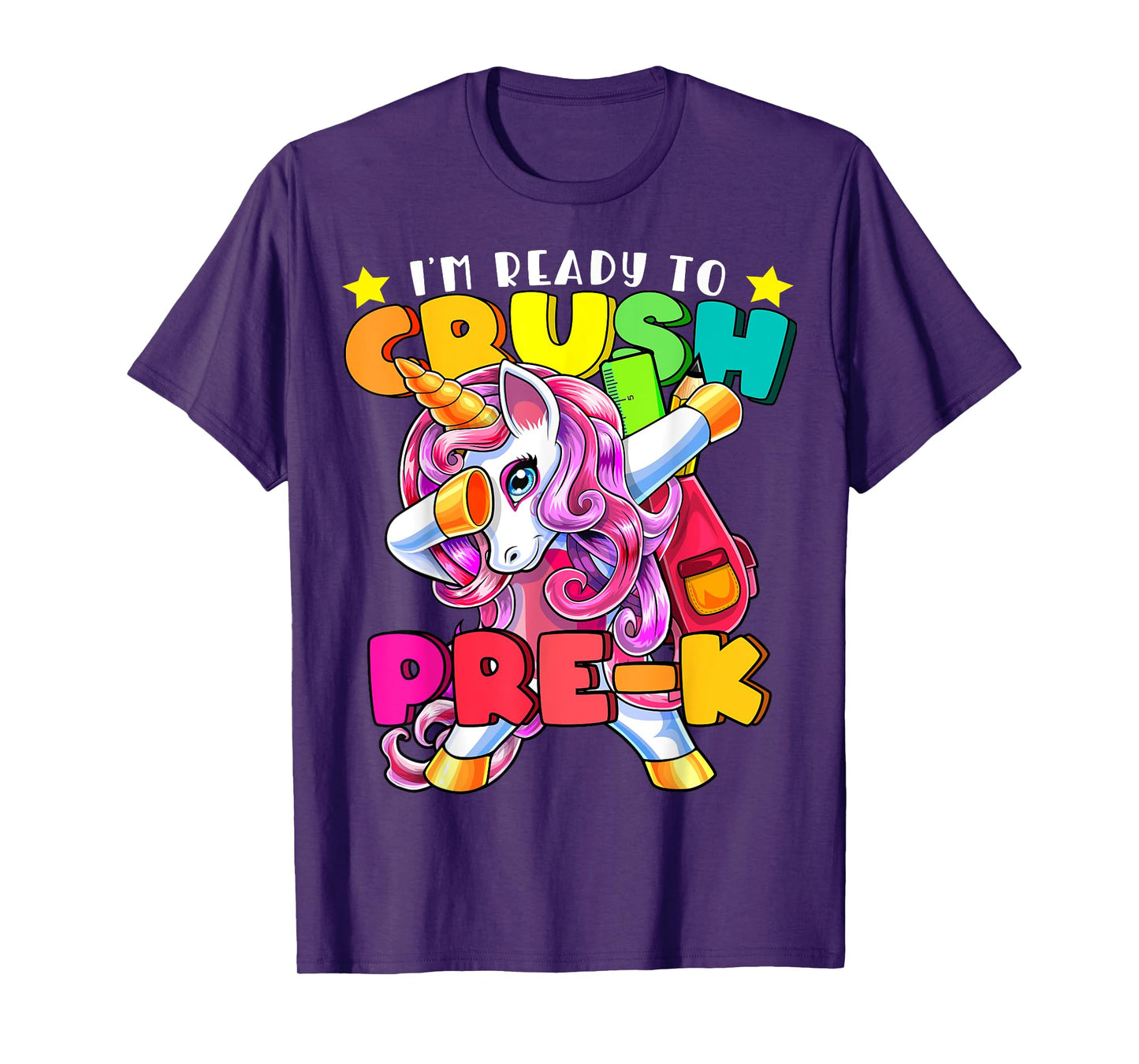 Crush Pre-K Dabbing Unicorn Back to School Girls T-Shirt