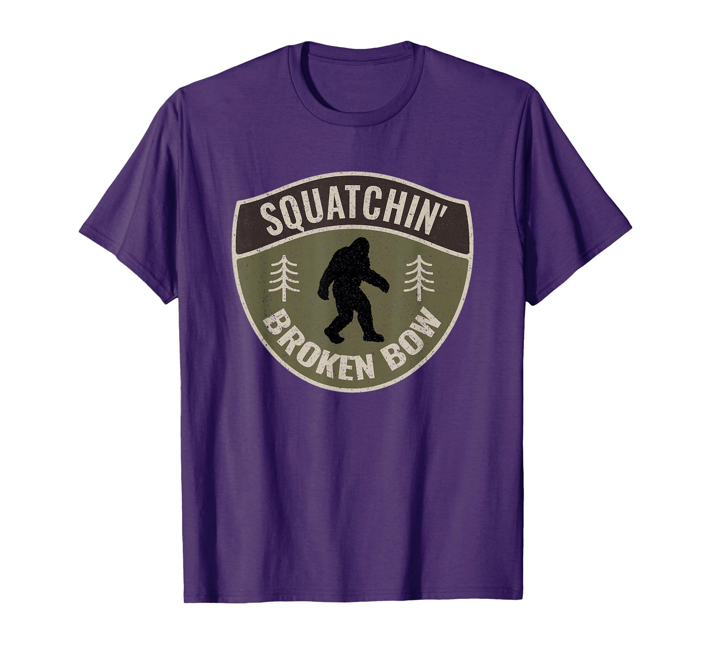 Squatchin' Broken Bow Oklahoma - Bigfoot Sign Art Sasquatch T-Shirt