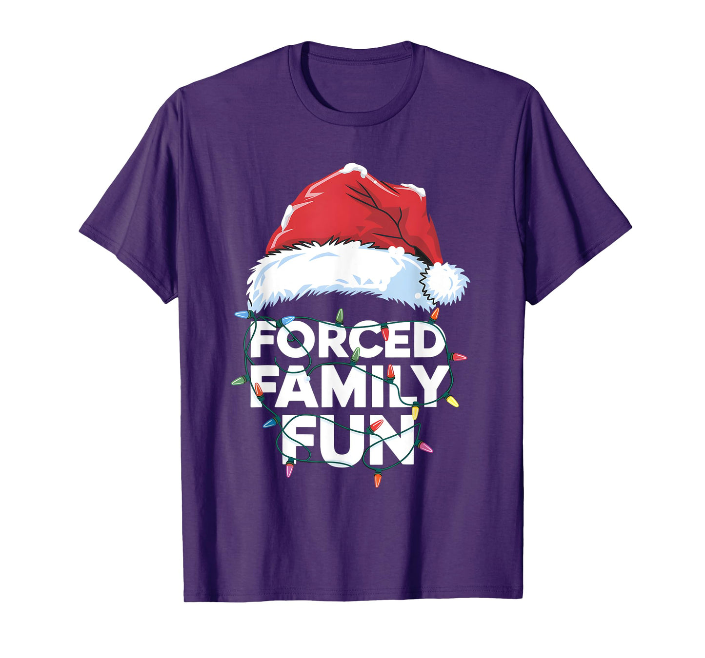 Forced Family Fun Sarcastic Christmas Funny T-Shirt