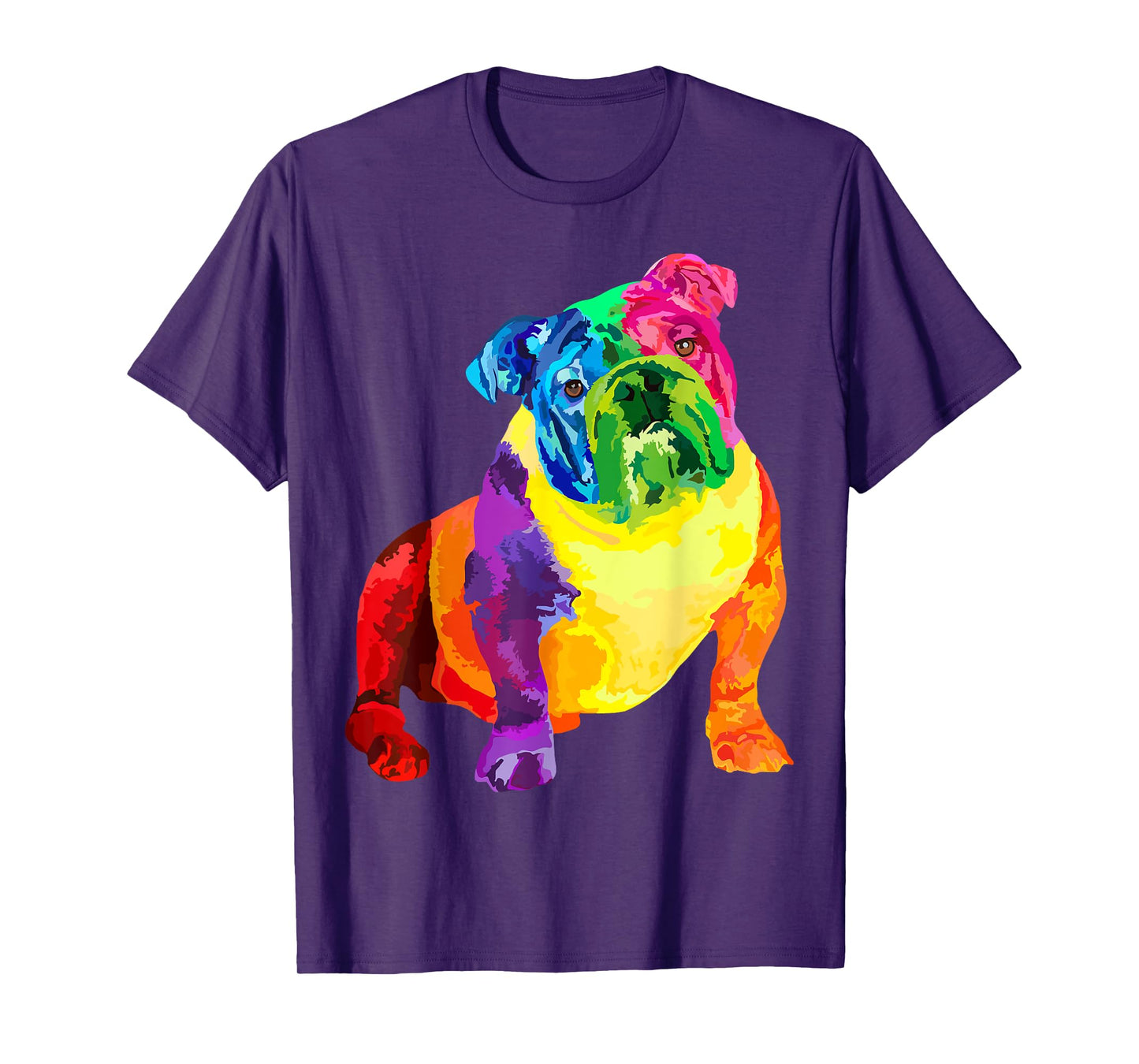 Dog Lover Gifts Womens Colorful Cool English Bulldog Mens T-Shirt