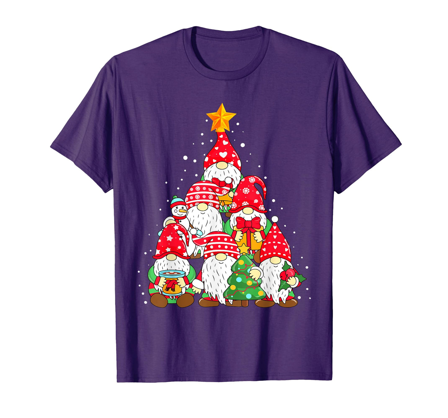 Christmas Gnome Shirt for Family Pajamas Gnome Xmas Tree T-Shirt