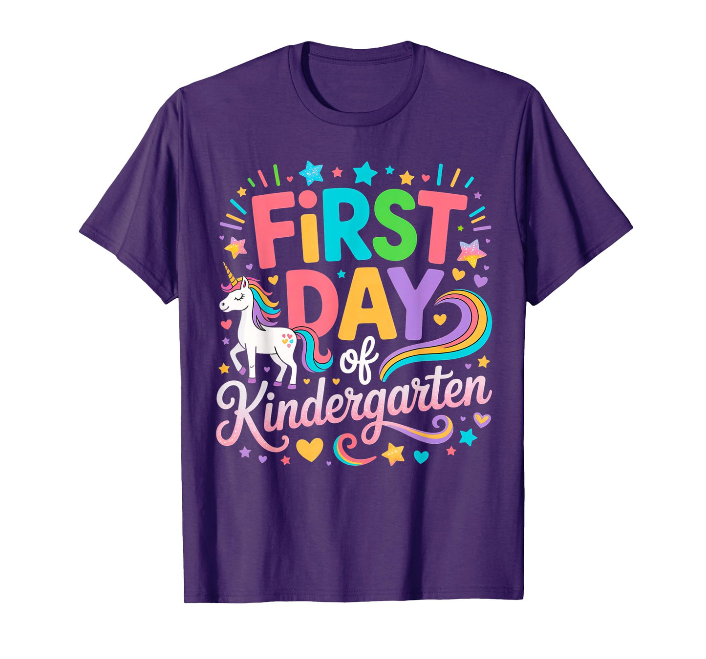 First Day Of Kindergarten Girls Unicorn First Day OF School T-Shirt