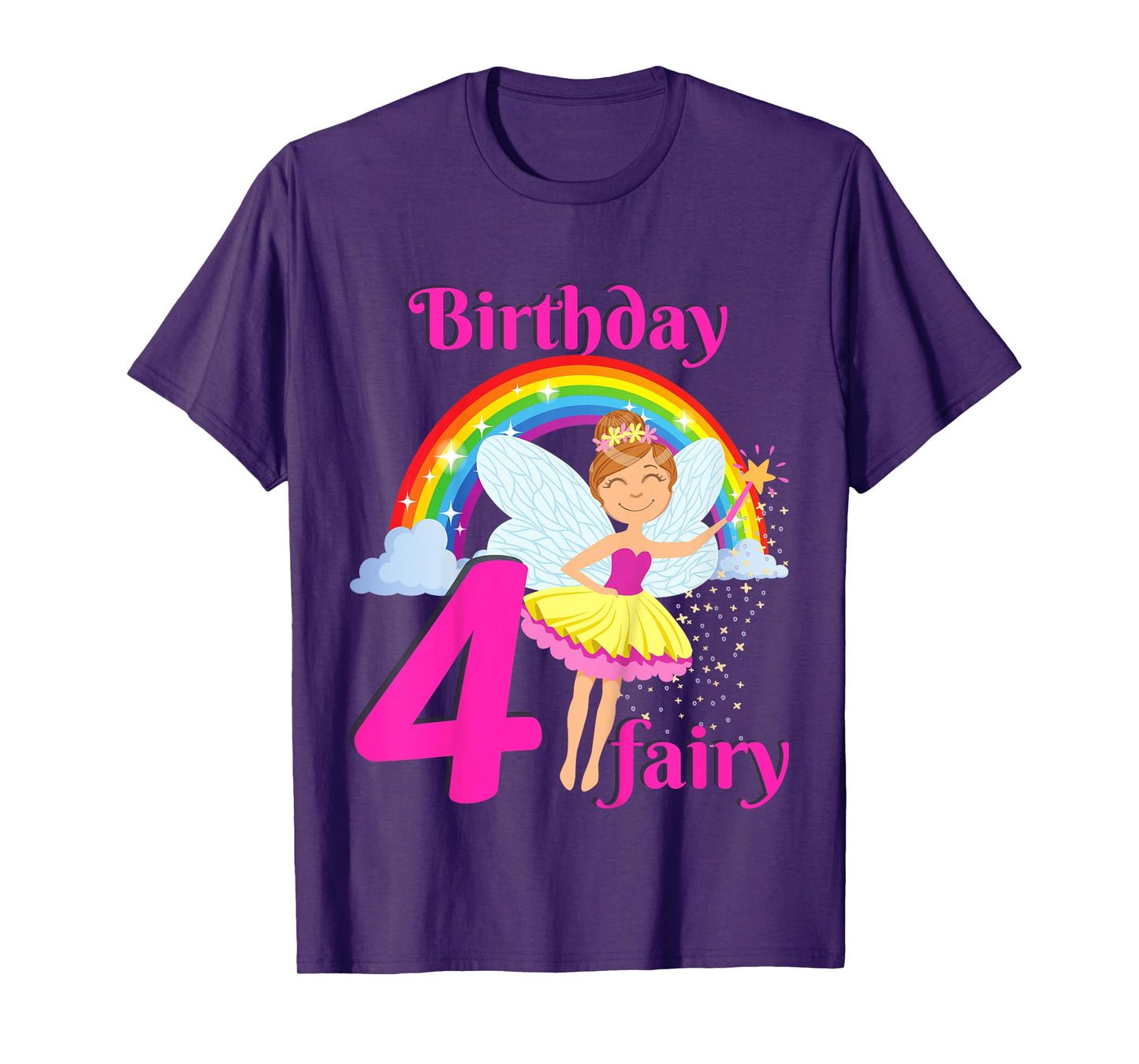 Kids Fairy Birthday Party 4 years old Fairy Birthday Party Theme T-Shirt