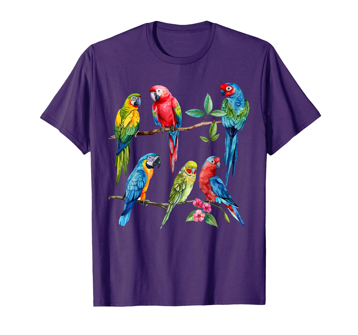 Colorful Parrot Watercolor T-Shirt
