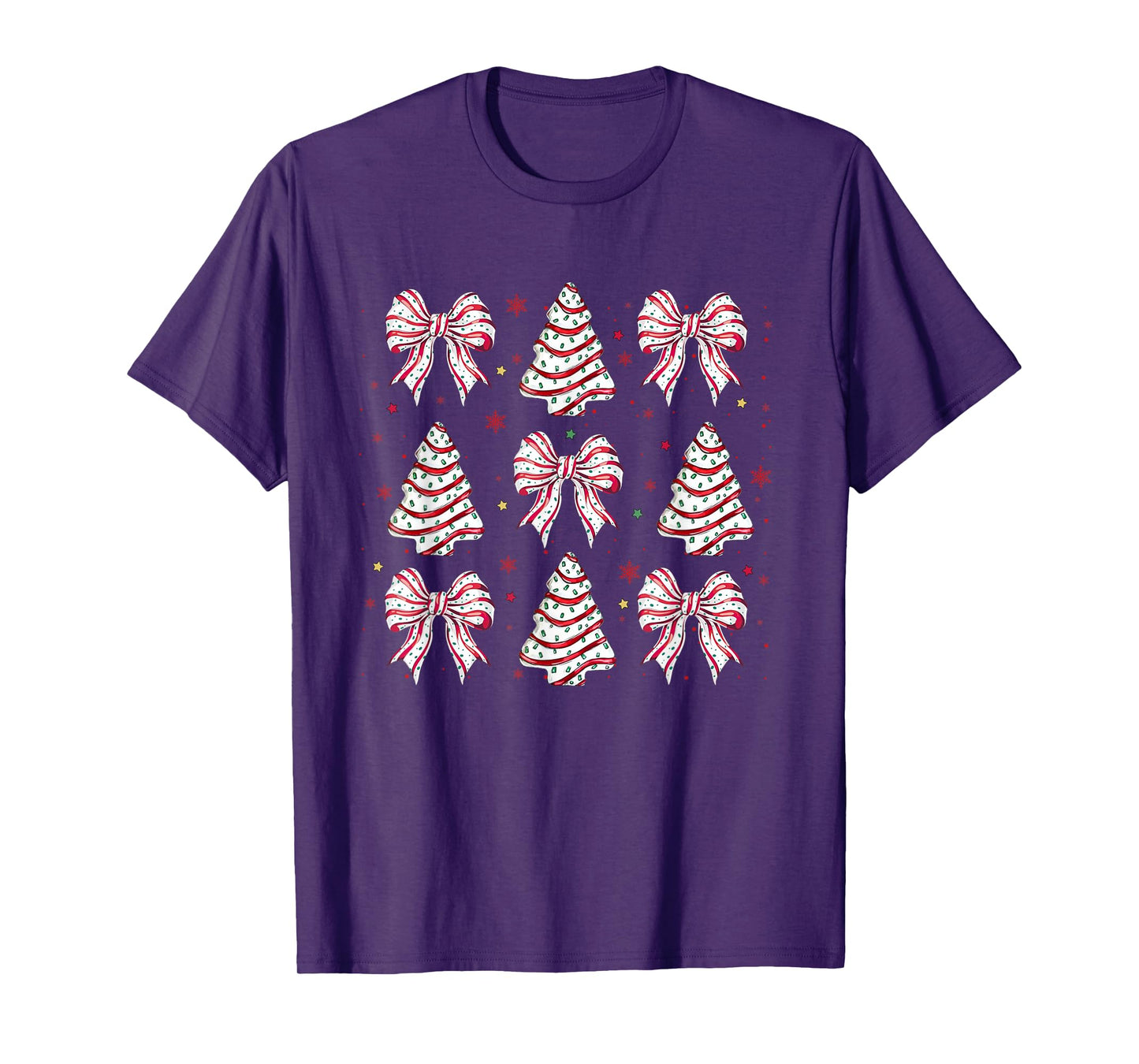 Merry Christmas Xmas Family Matching Apparel Coquette Christmas Tree Cake Bow Girly Unisex-Kids T-Shirt Black Small