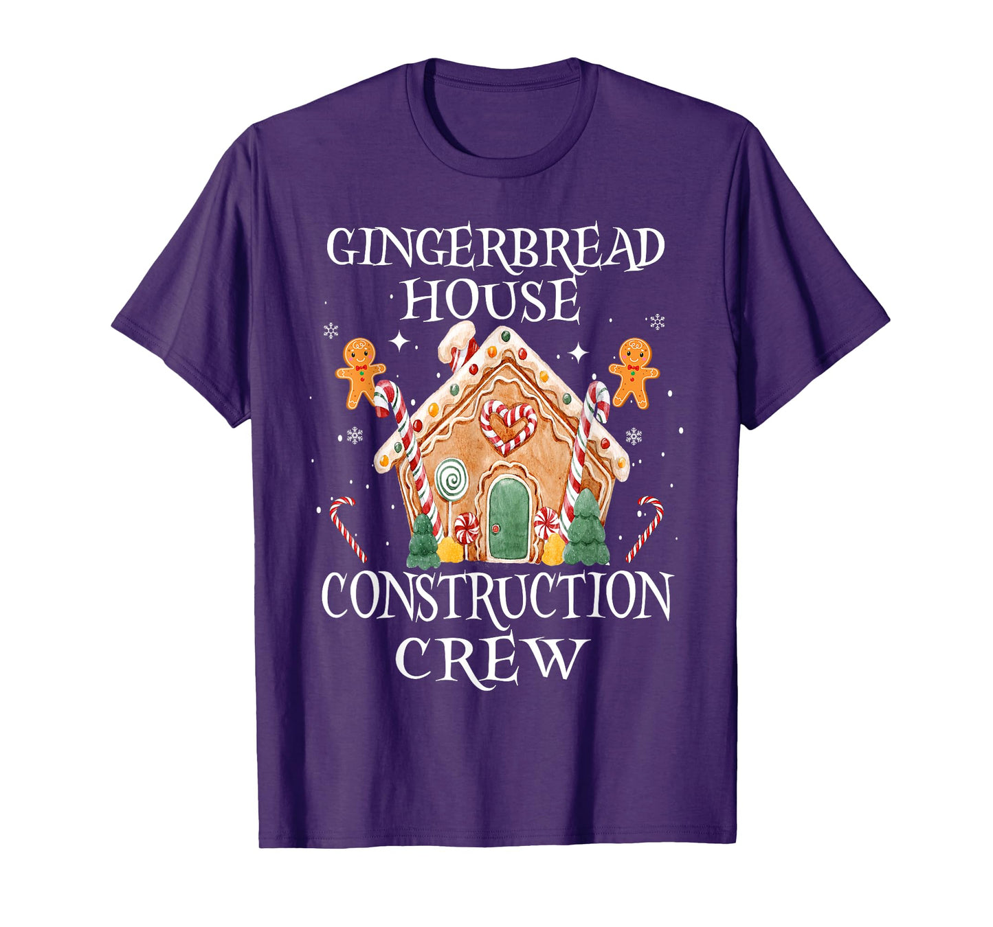 Gingerbread House Construction Crew Decorating Baking Xmas T-Shirt