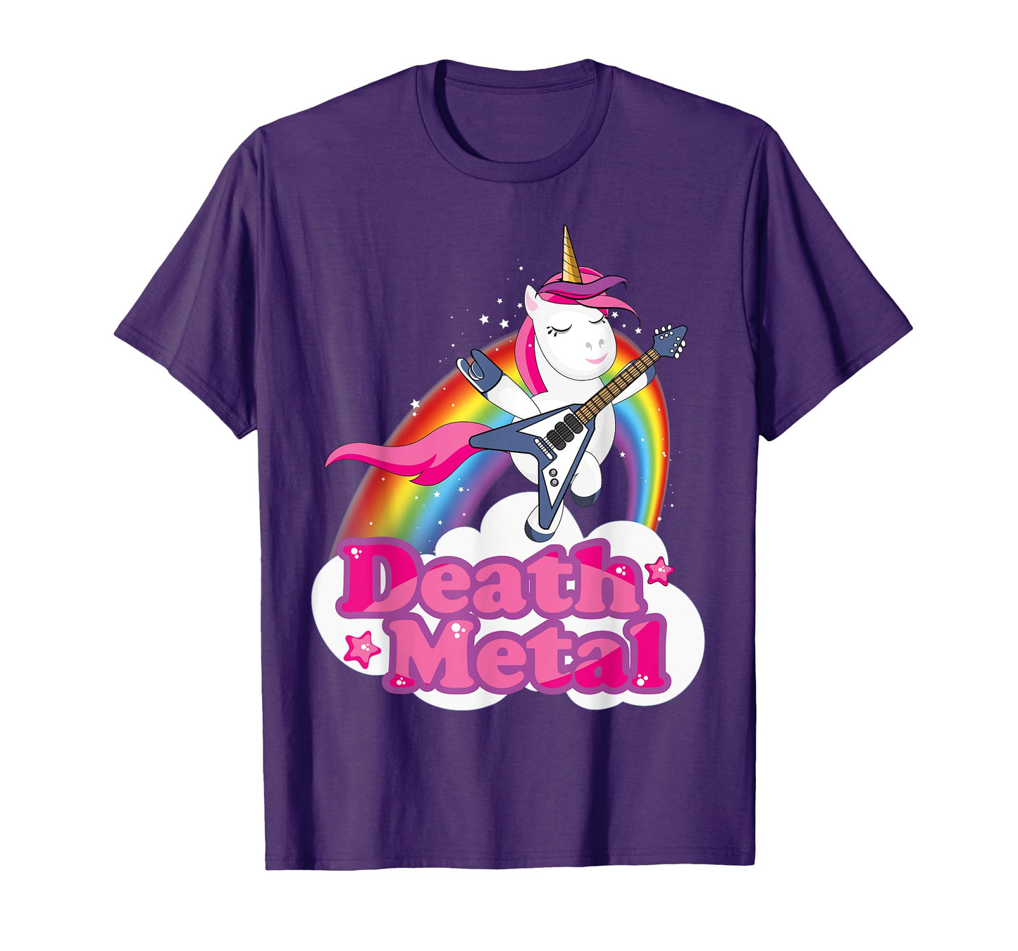Cutte Heavy Metal Death Metal Unicorn T-Shirt