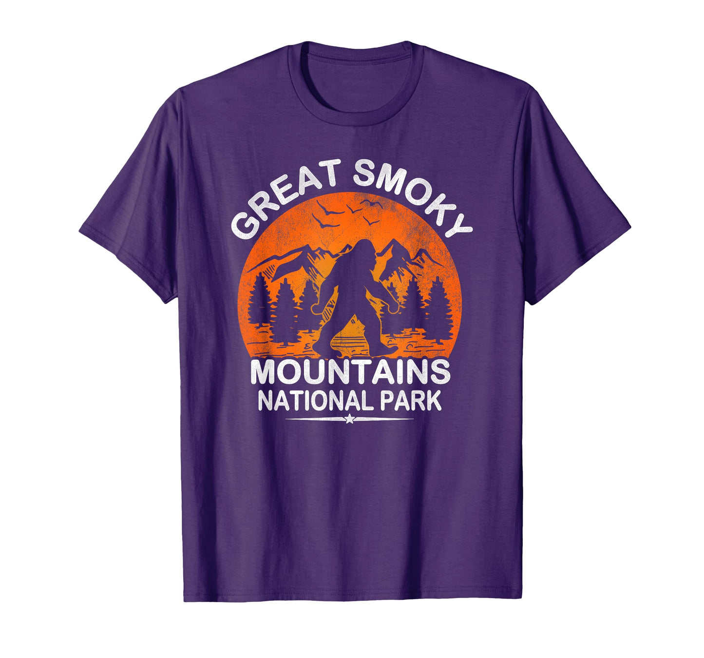 Great Smoky Mountains National Park Sunset Bigfoot Sasquatch T-Shirt