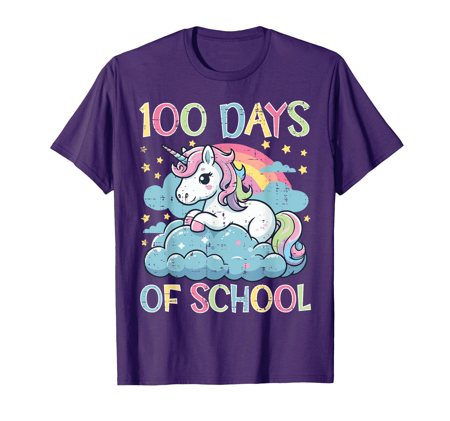 100 Days School Unicorn 100th Day Girls Kids Toddler Women T-Shirt