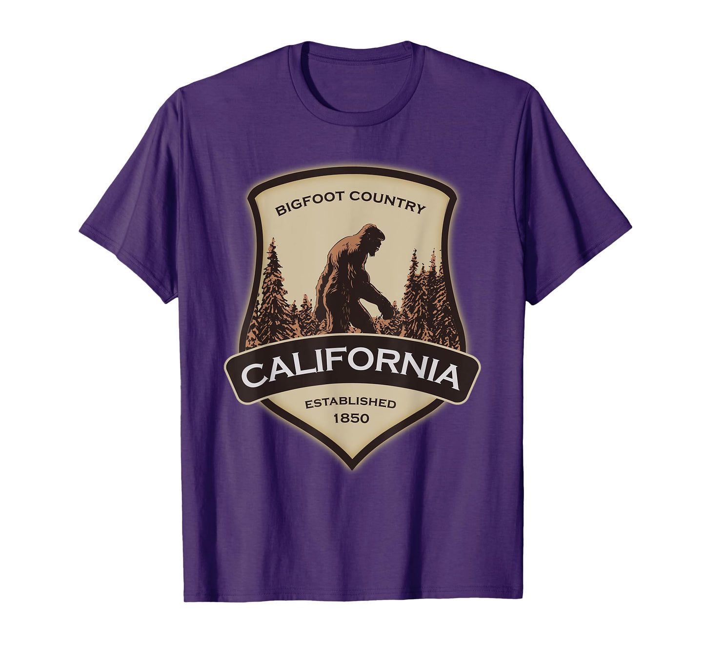 California and a Bigfoot, or a Sasquatch T-Shirt