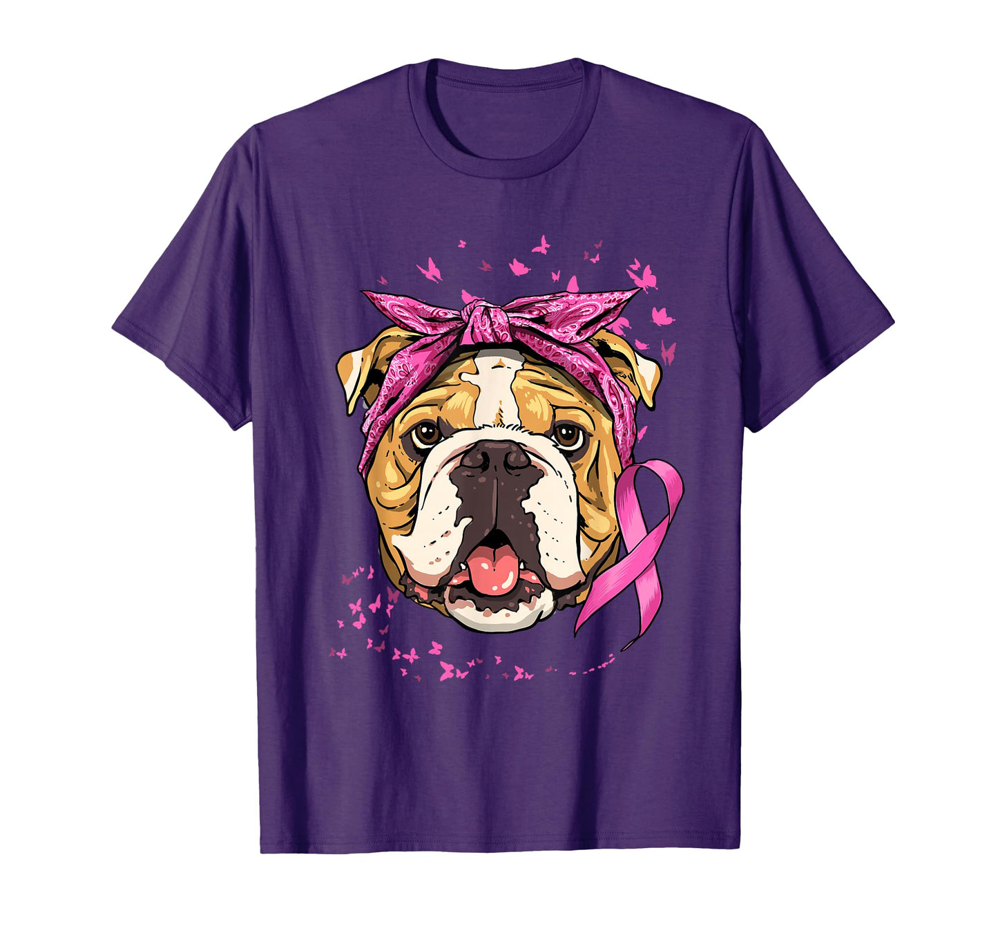 American bulldog Breast Cancer Awareness Cancer Survivors T-Shirt