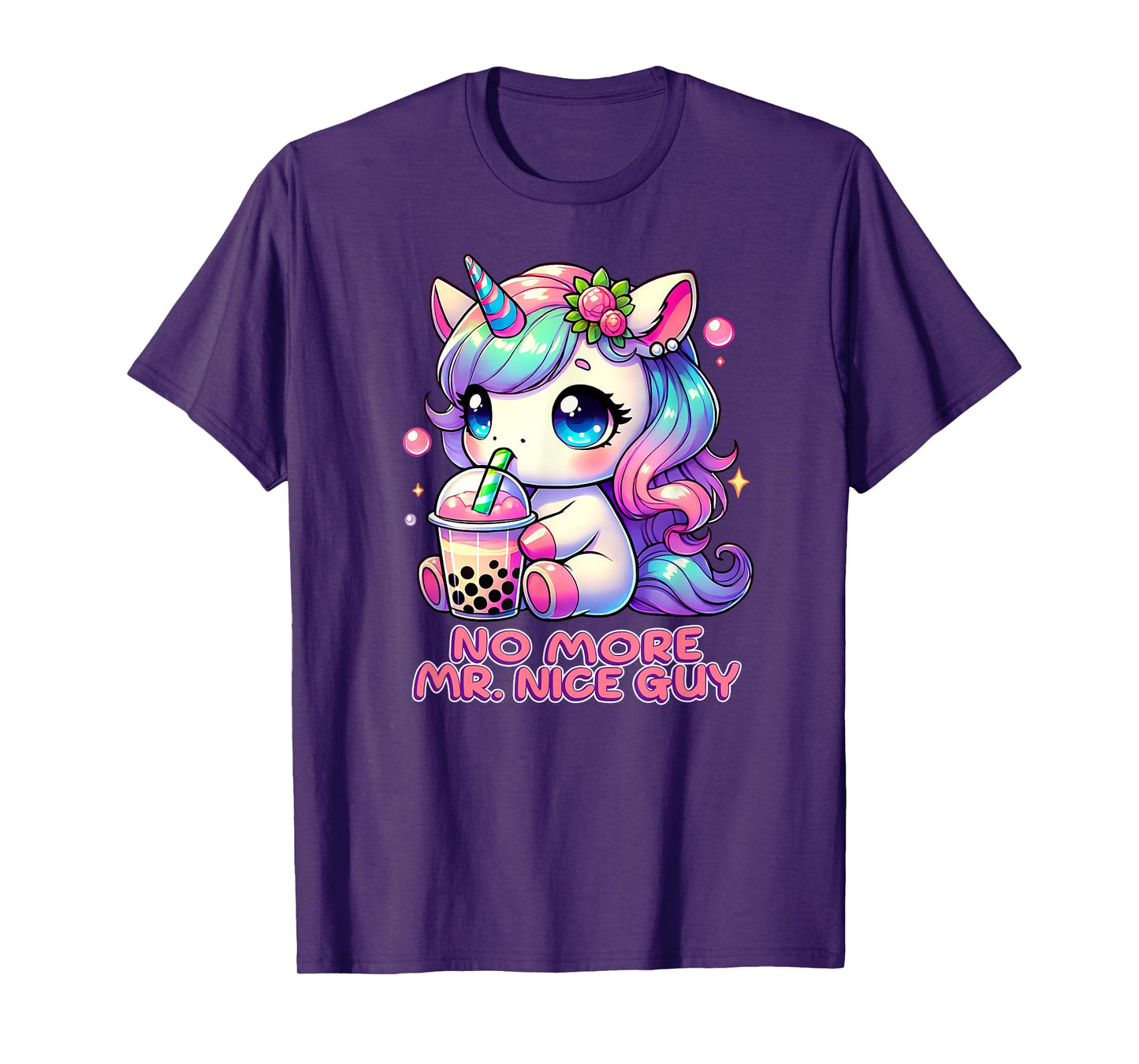 NO MORE MR NICE GUY Cute Unicorn Adult Kawaii Alpha Male T-Shirt