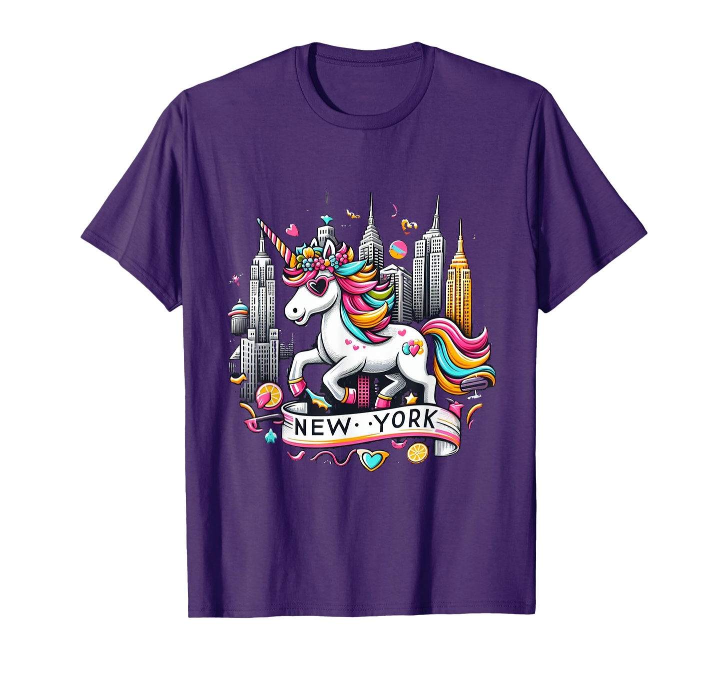 Unicorn New York NYC United States America Boys Girls Kids T-Shirt
